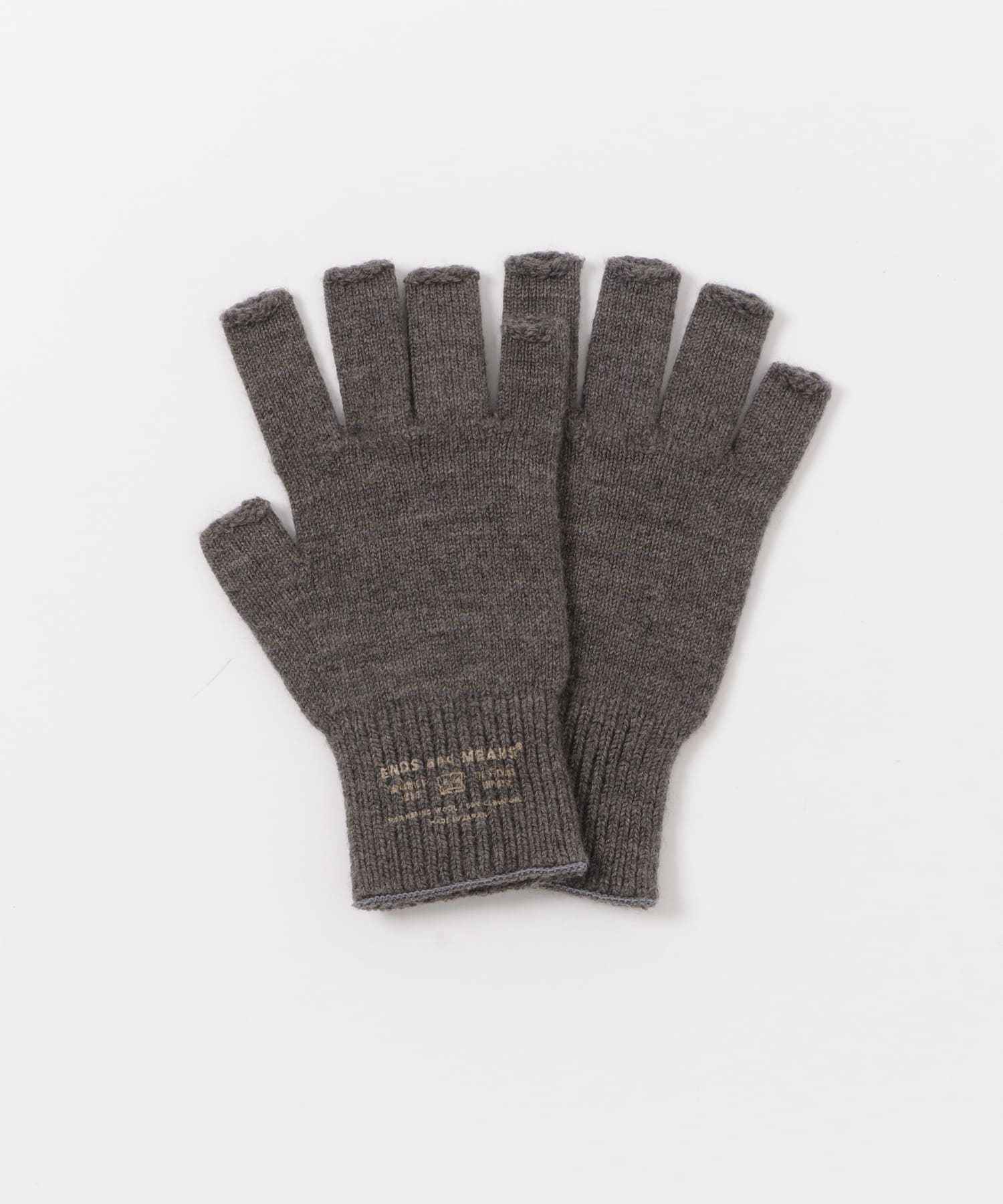 ENDS and MEANS　Grandpa Gloves Mix Gray FREE