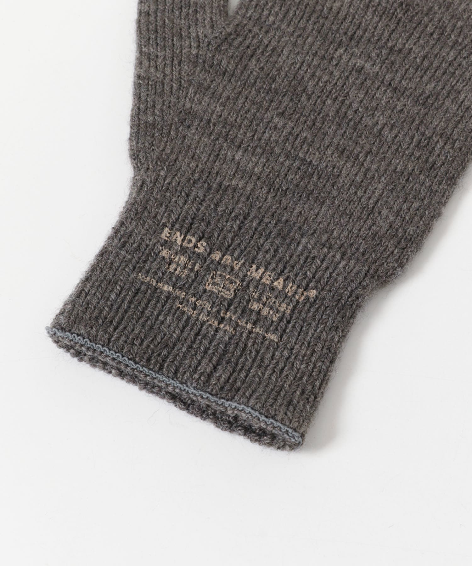 ENDS and MEANS　Grandpa Gloves Mix Gray FREE