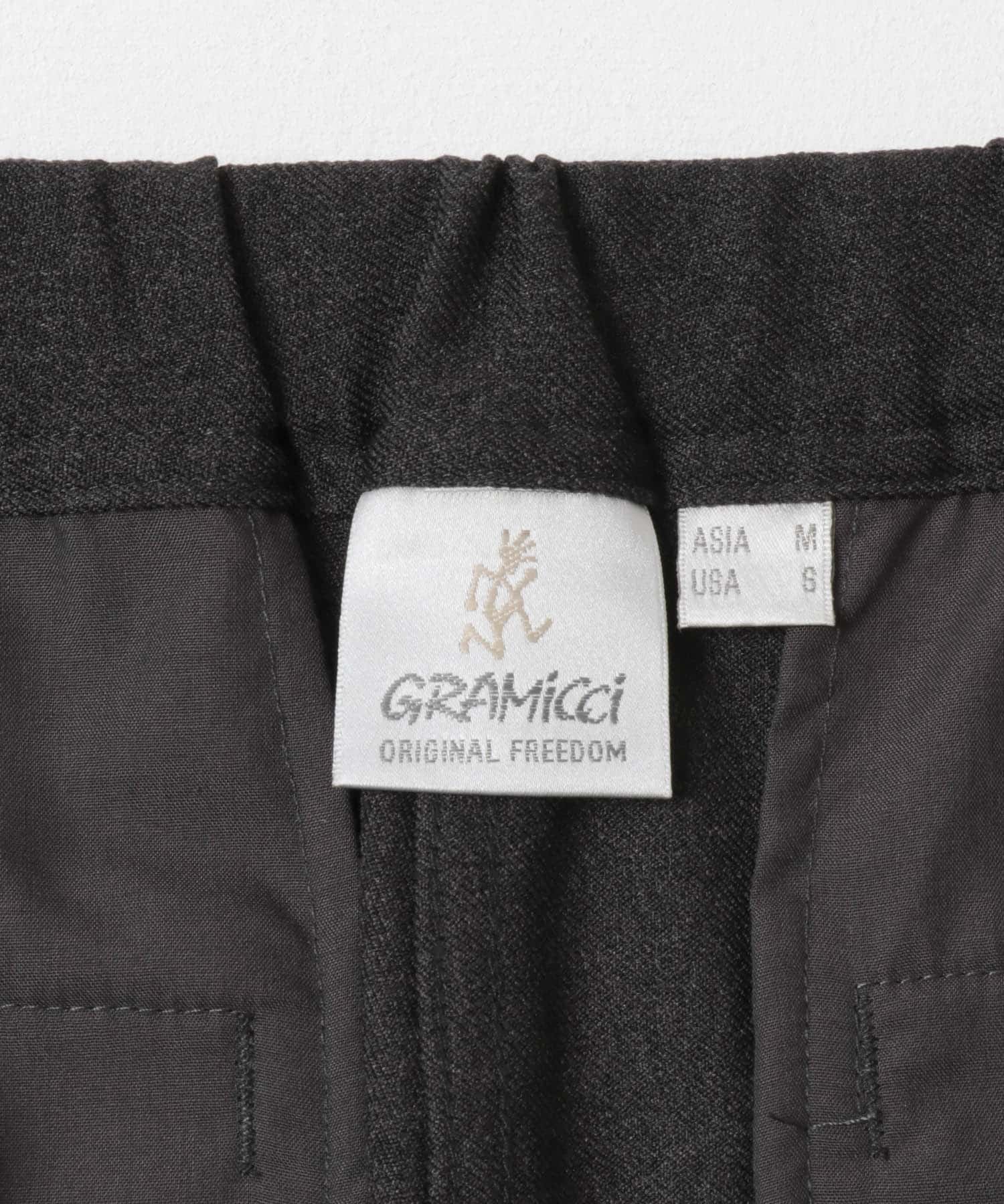 『別注』GRAMICCI　LANATECウールライクトラウザー CHARCOAL S