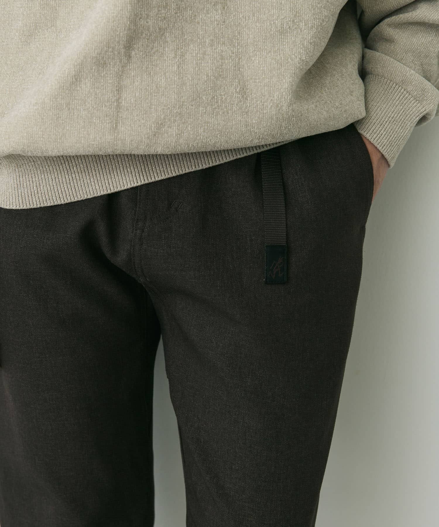 『別注』GRAMICCI　LANATECウールライクトラウザー DARK BROWN S