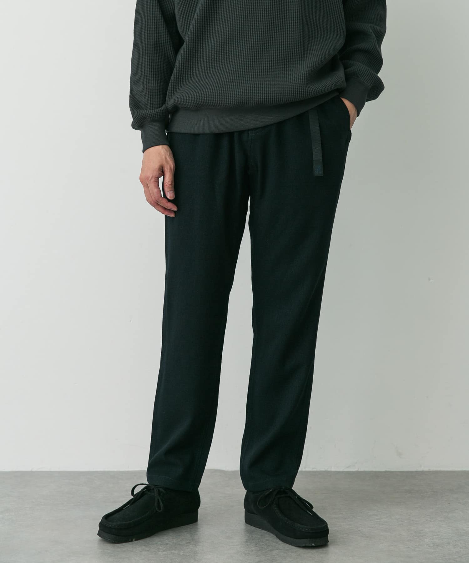 『別注』GRAMICCI　LANATECウールライクトラウザー NAVY S