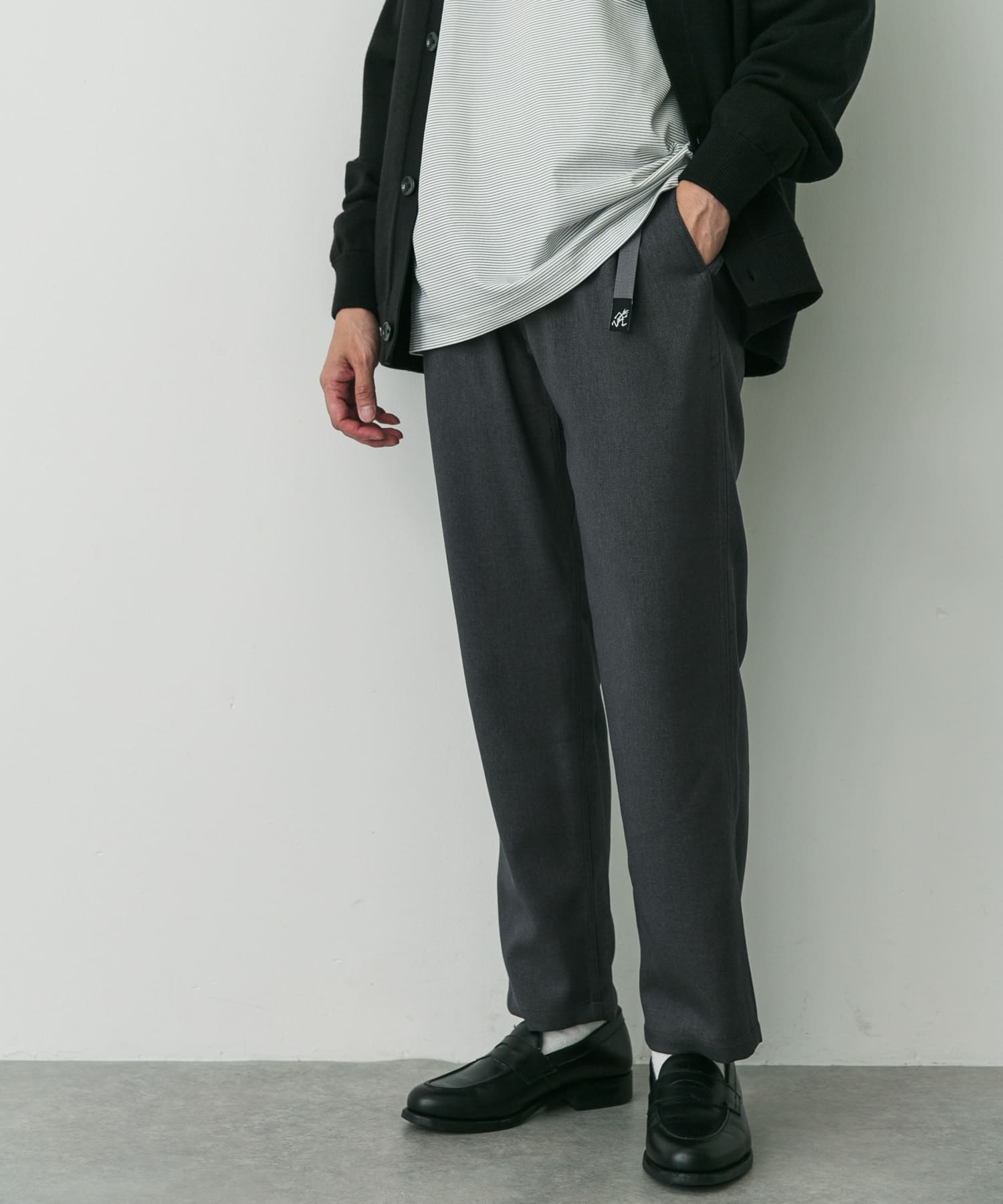 『別注』GRAMICCI　LANATECウールライクトラウザー GRAY S