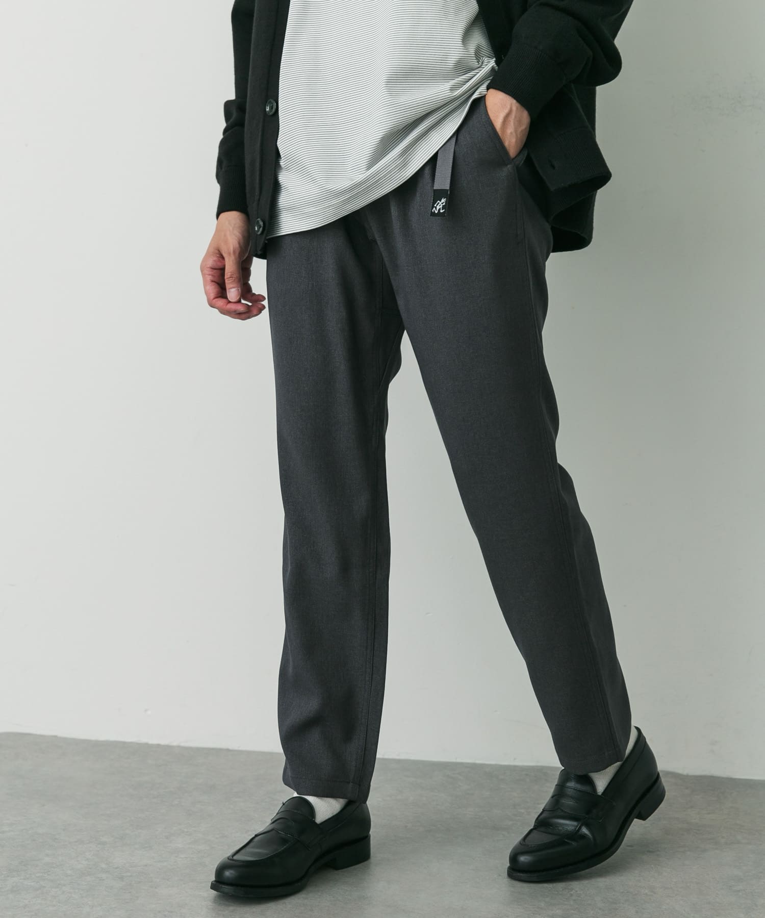 『別注』GRAMICCI　LANATECウールライクトラウザー GRAY S