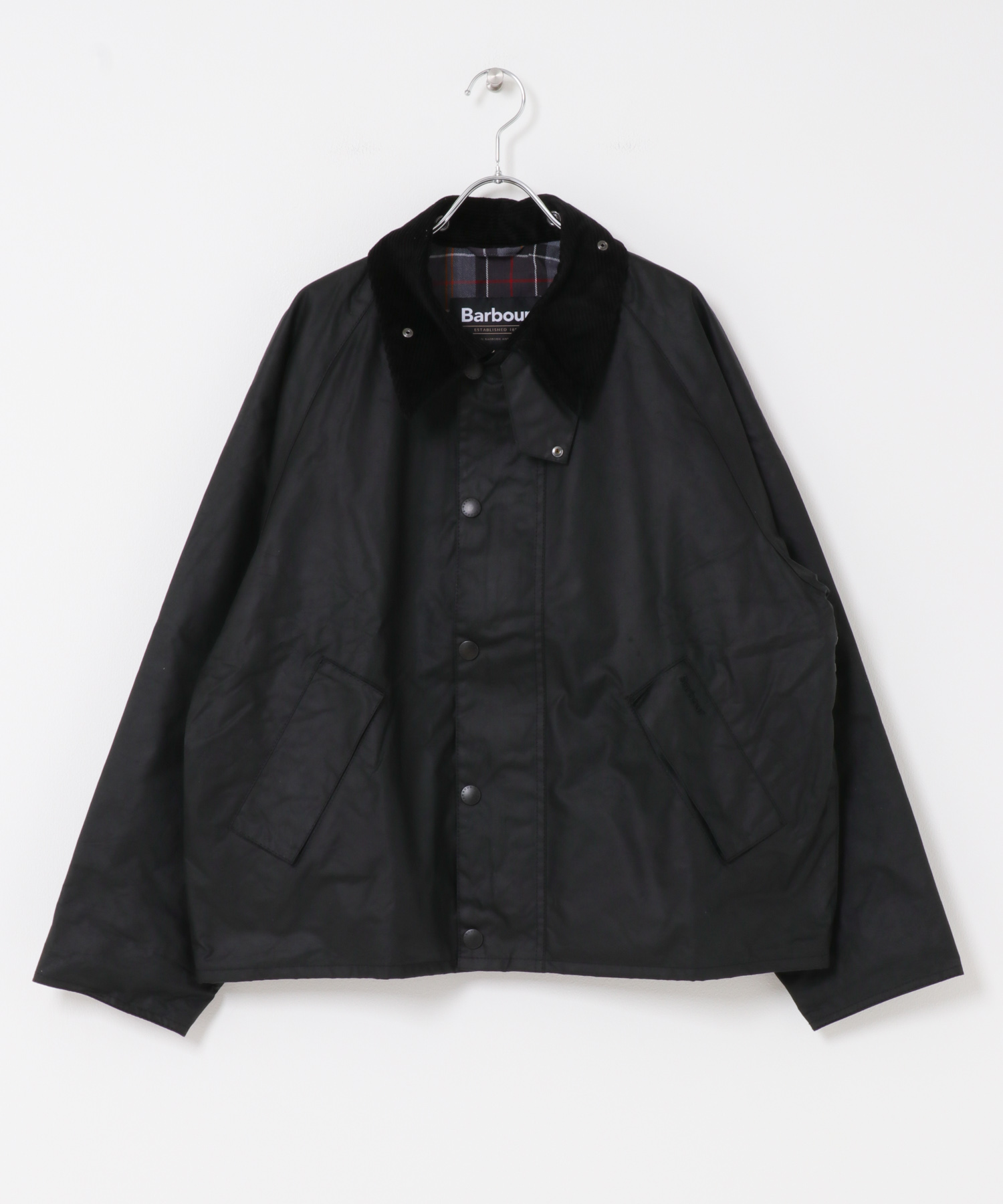Barbour　OS TRANSPORT WAX JACKET BLACK 36