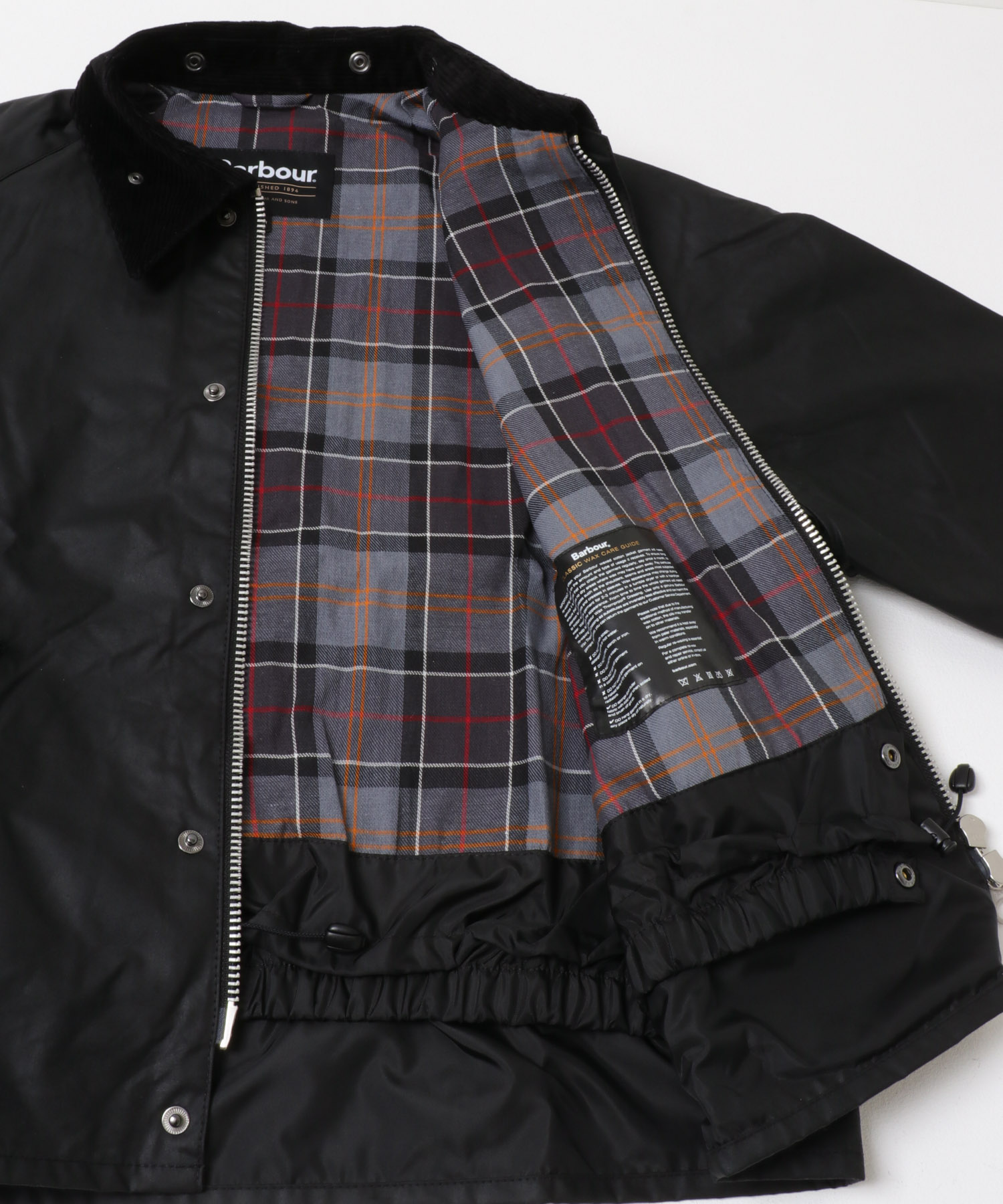 Barbour　OS TRANSPORT WAX JACKET BLACK 36