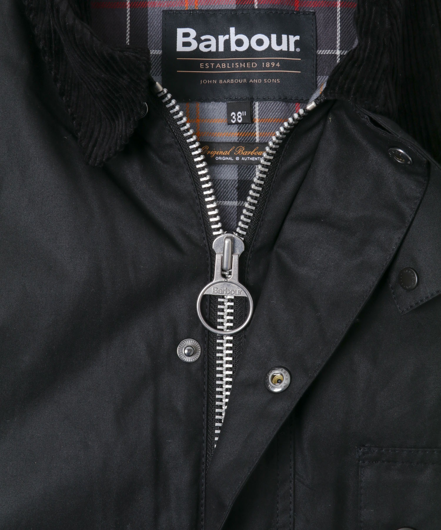 Barbour　OS SOLWAY WAX JACKET BLACK 36