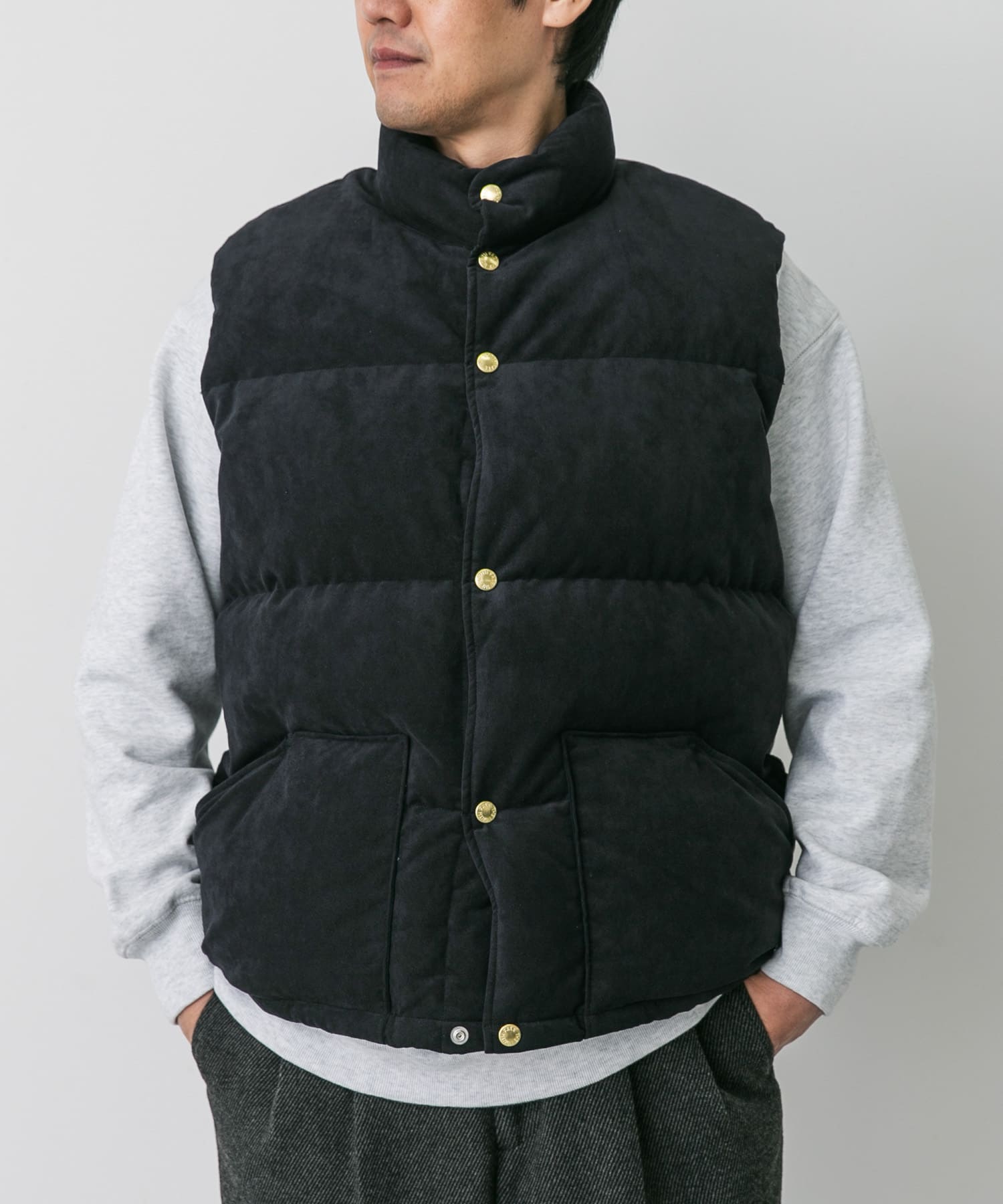 THE NORTH FACE PURPLE LABEL　SyntLeatherFLDSierraVest