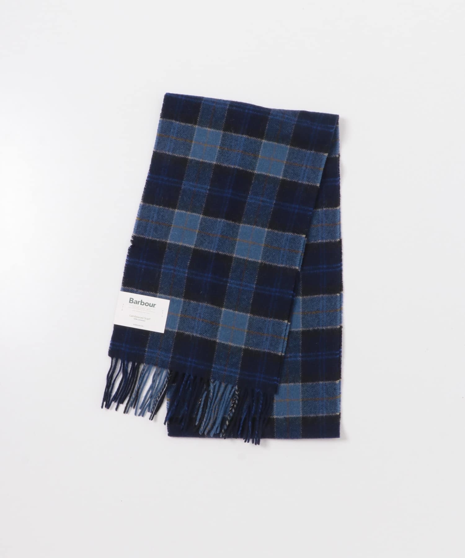 Barbour　TARTAN LAMBSWOOL SCARF MIDNIGHT One