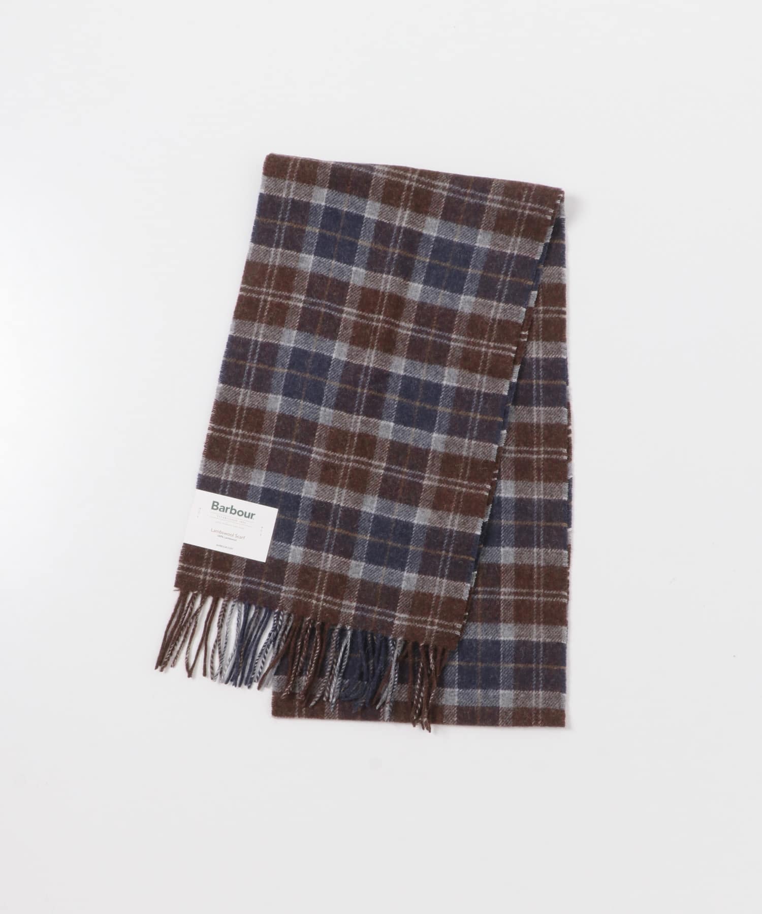 Barbour　TARTAN LAMBSWOOL SCARF NIGHT OAK One