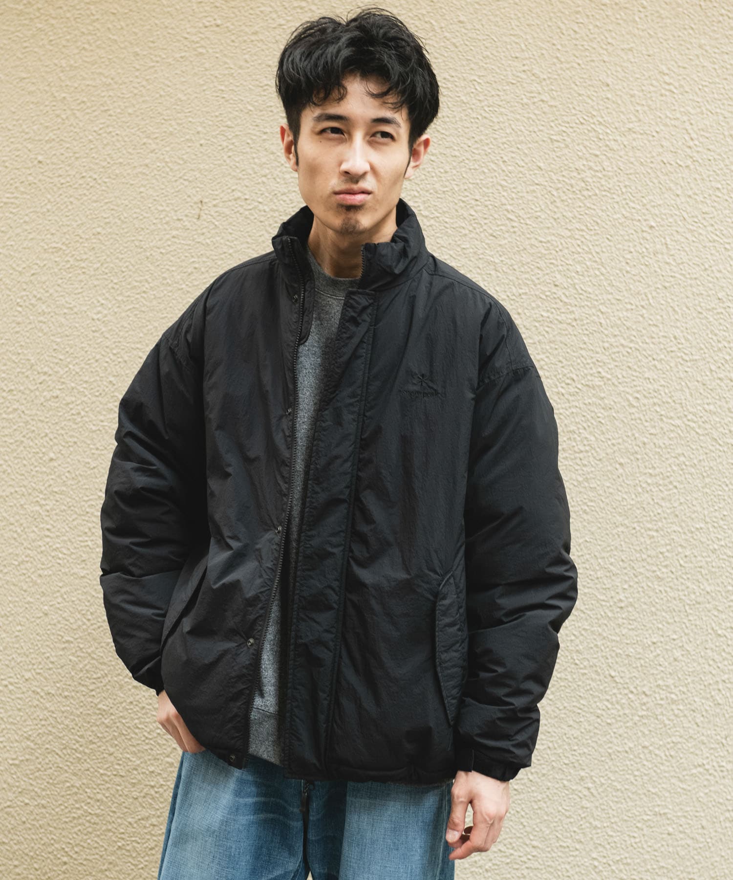  Peak Apparel×DOORS ナイロンジャケット　未使用 別注』Snow Peak Apparel×DOORS Nylon Tussah Jacket(M BLACK