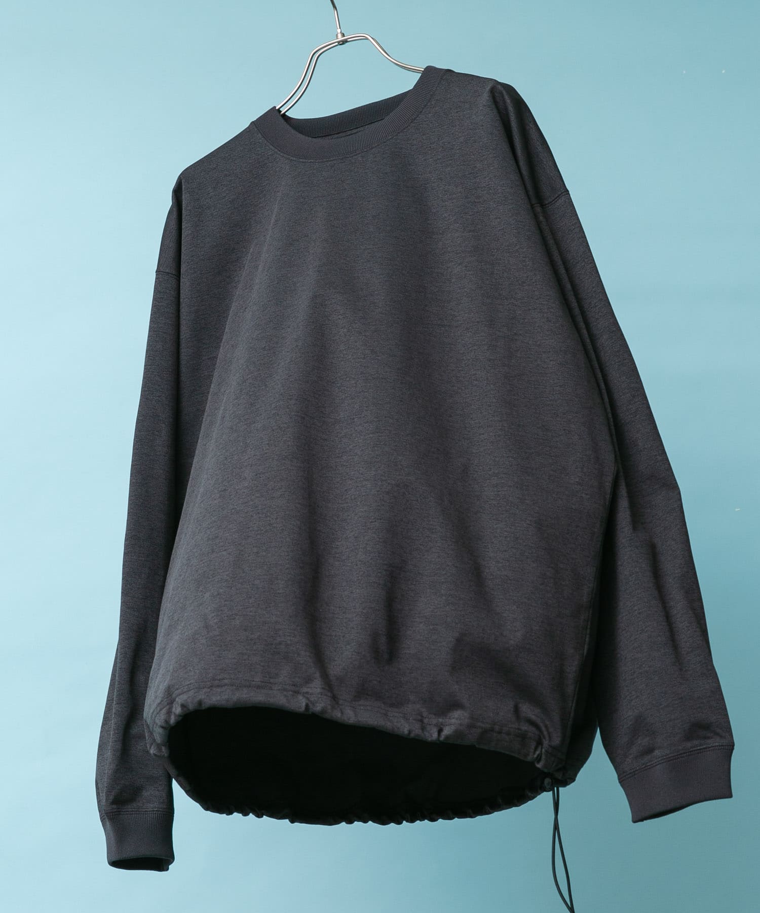 『吸水速乾/接触冷感/イージーケア』クイックドライ ドロストロングスリーブTシャツ CHARCOAL M