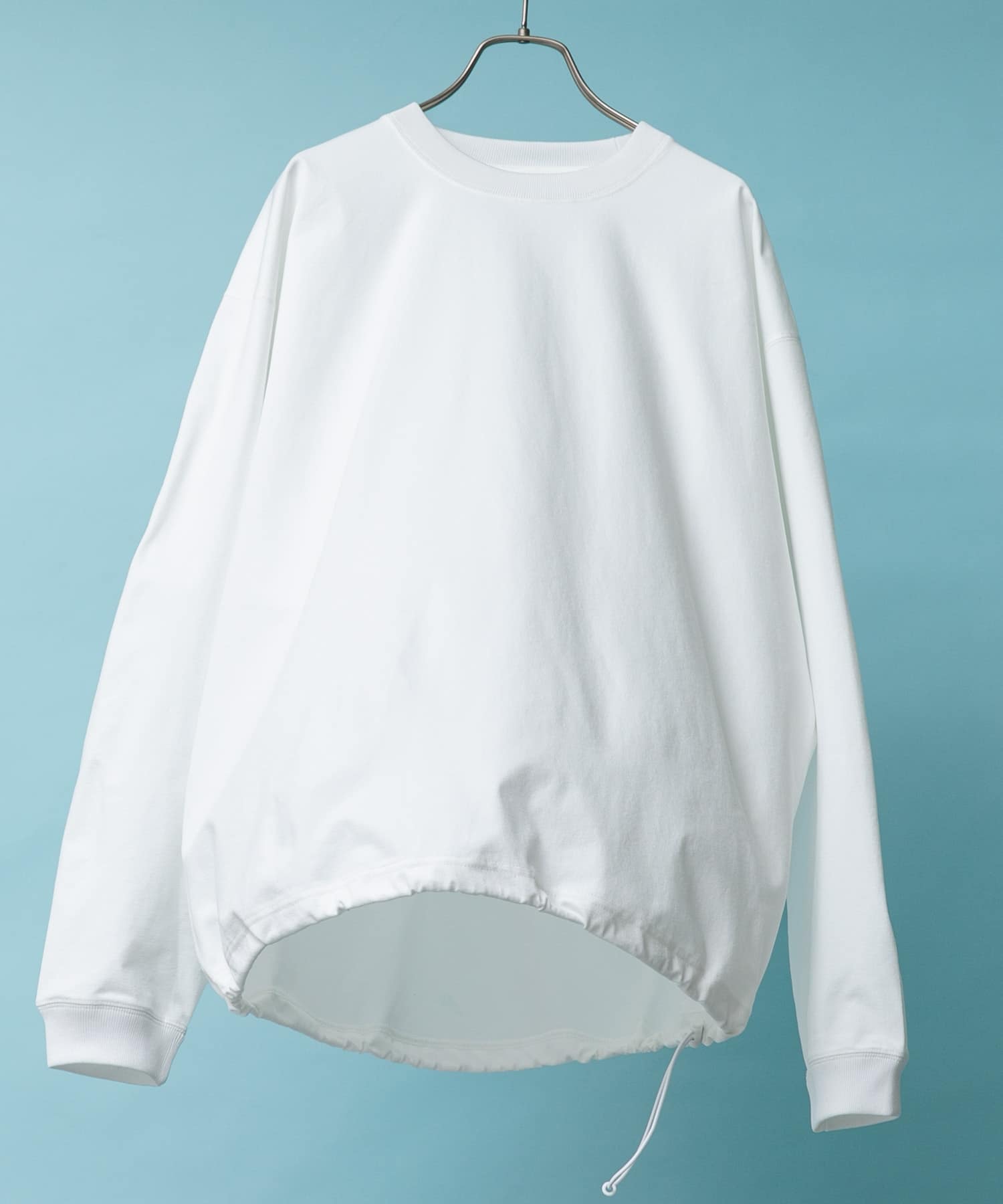 『吸水速乾/接触冷感/イージーケア』クイックドライ ドロストロングスリーブTシャツ WHITE M