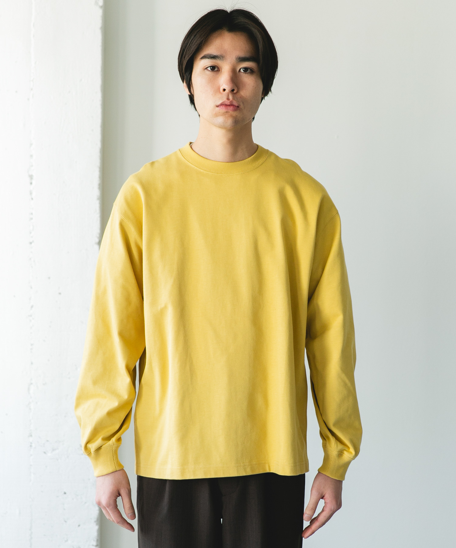『UR TECH』10.5オンス ヘビーウェイト LONG-SLEEVE T-SHIRTS YELLOW M