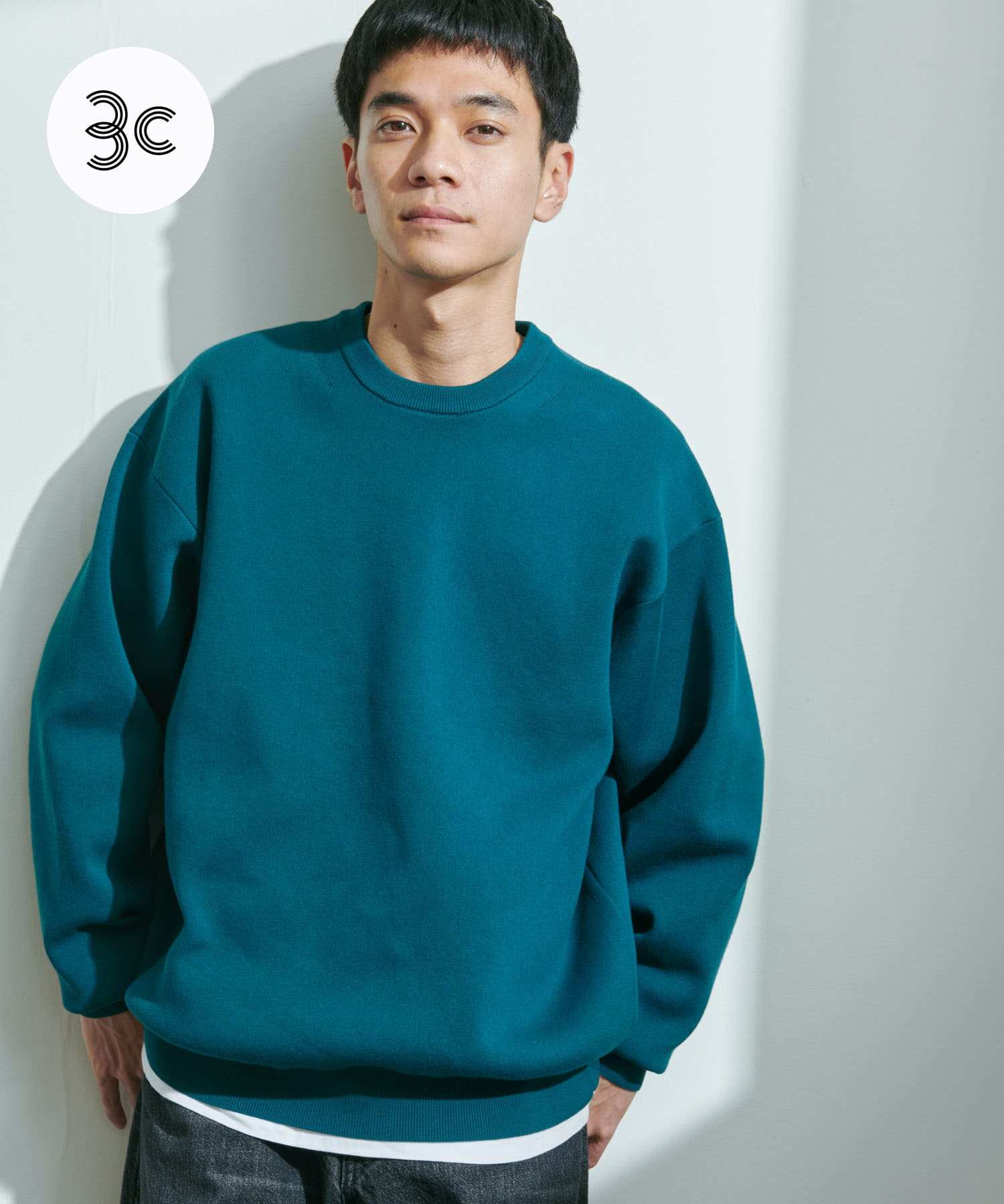『UR TECH Renew Knit』クルーネックプルオーバー