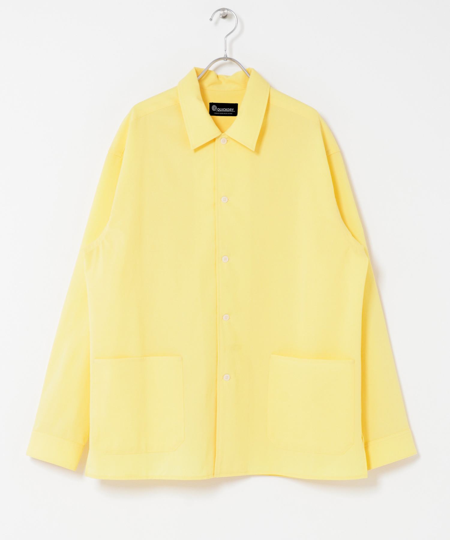 『イージーケア/速乾/UVカット』クイックドライロングスリーブシャツカバーオール YELLOW M