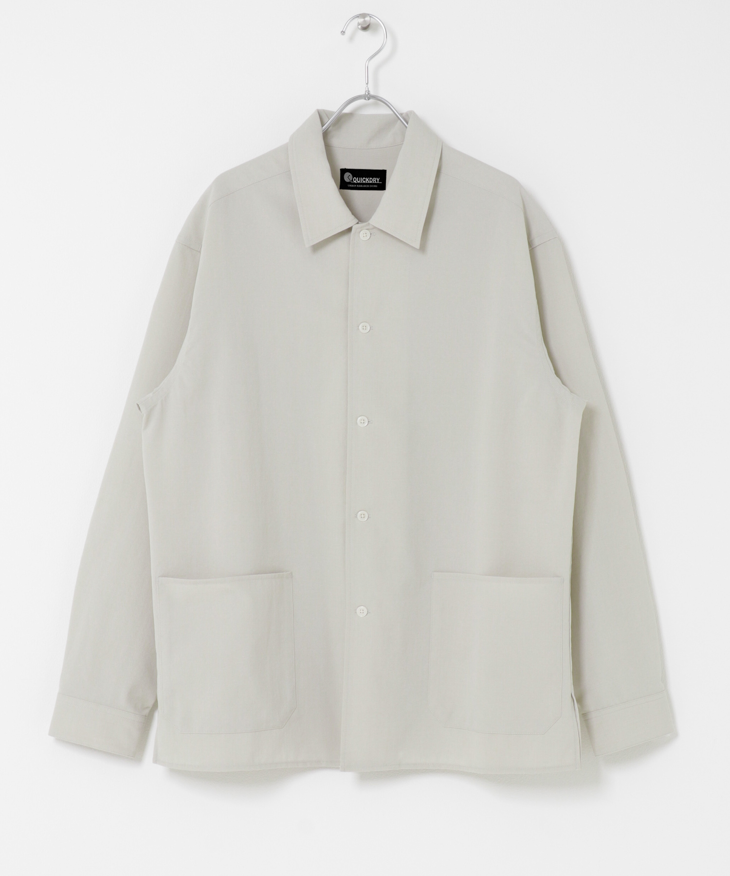 『イージーケア/速乾/UVカット』クイックドライロングスリーブシャツカバーオール CHALK M