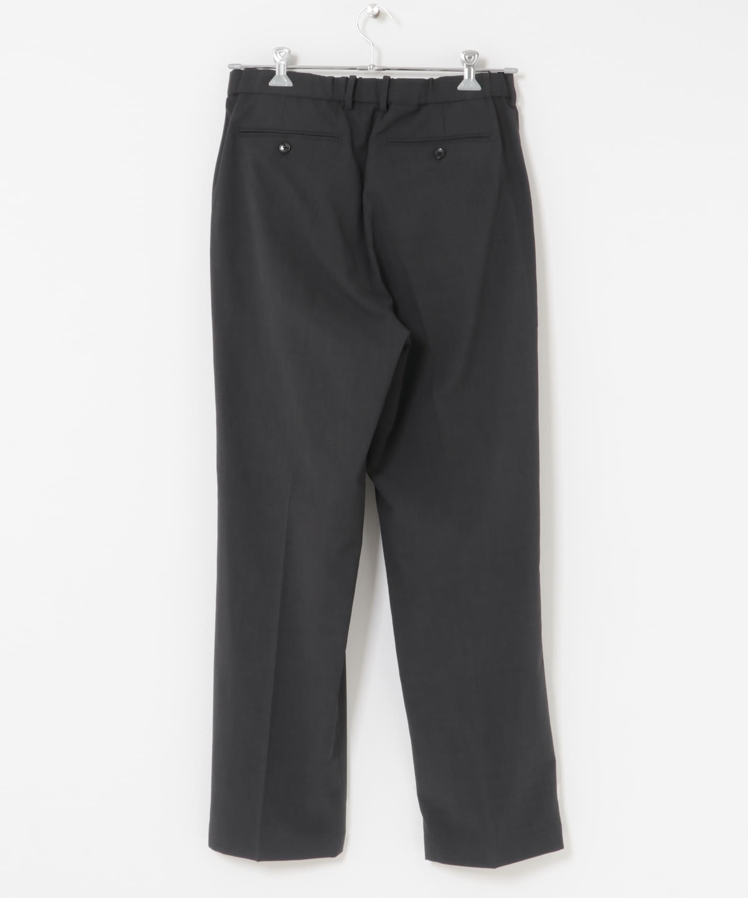 『イージーケア/速乾/UVカット』クイックドライ 2タック ワイドトラウザー CHARCOAL S