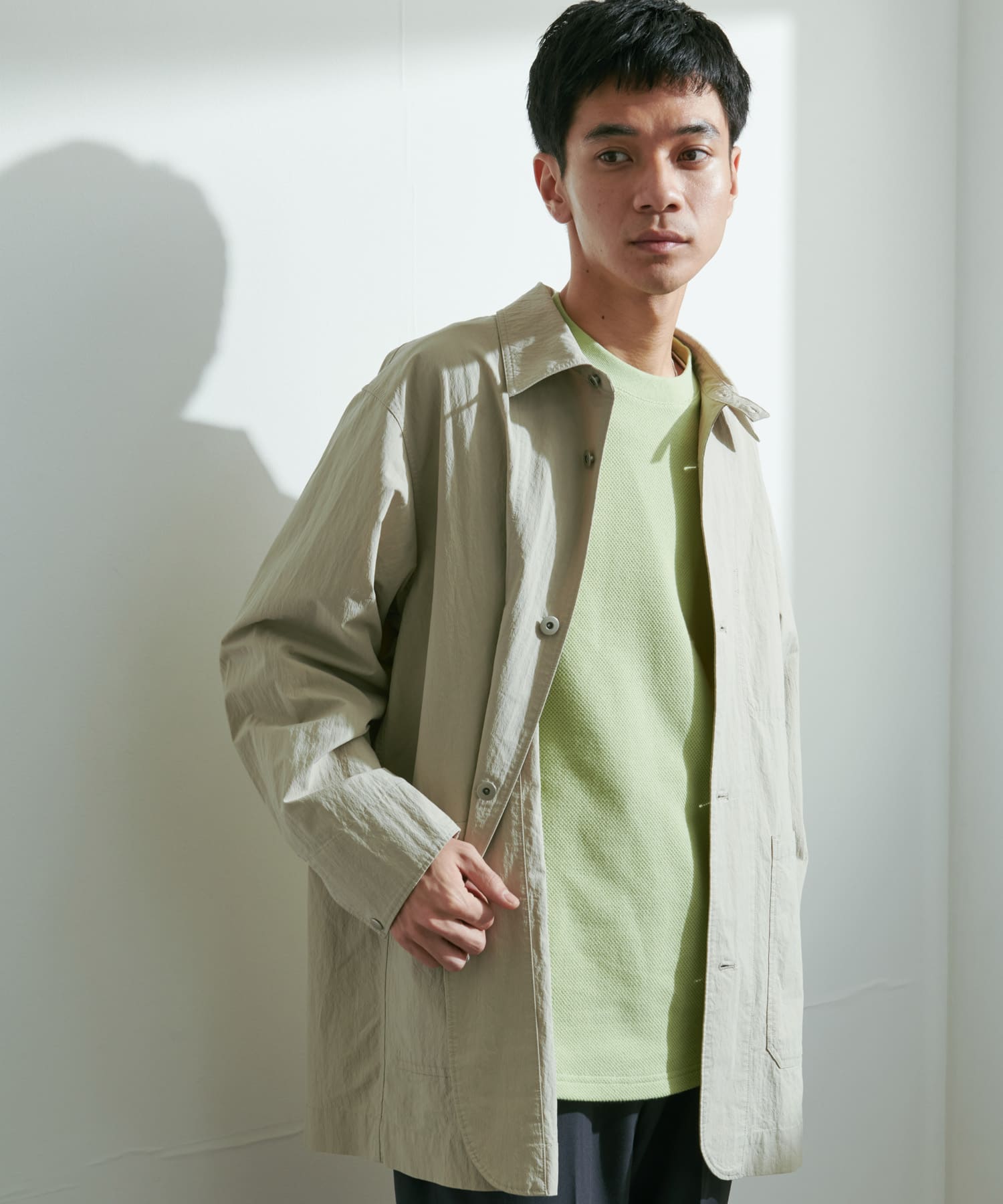 バイオウォッシュ カバーオール ミドルジャケット