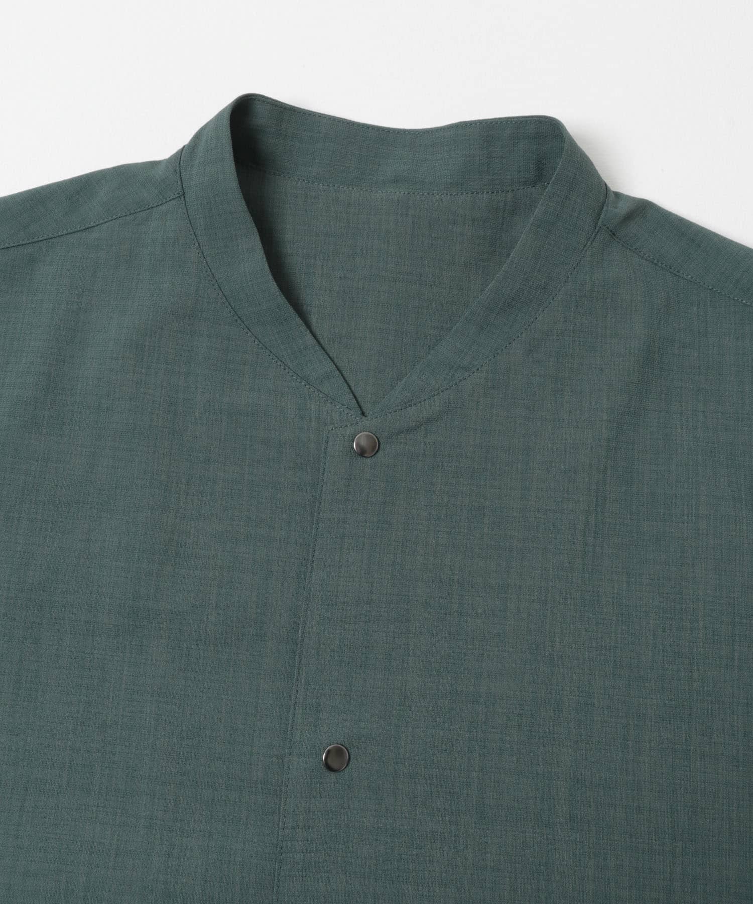 クイックドライ ノーカラーライトブルゾン BLUEGREEN M