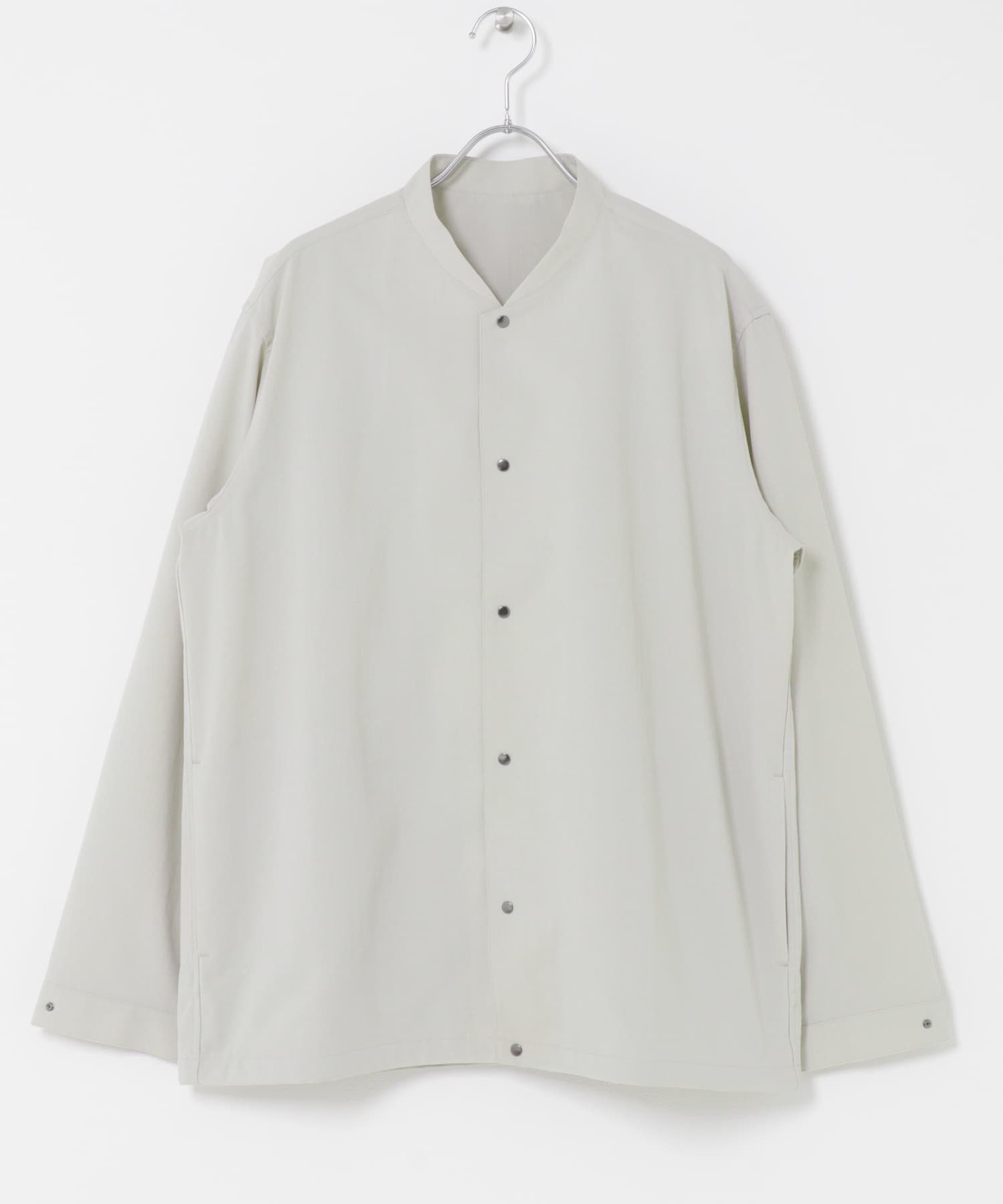 クイックドライ ノーカラーライトブルゾン CHALK M