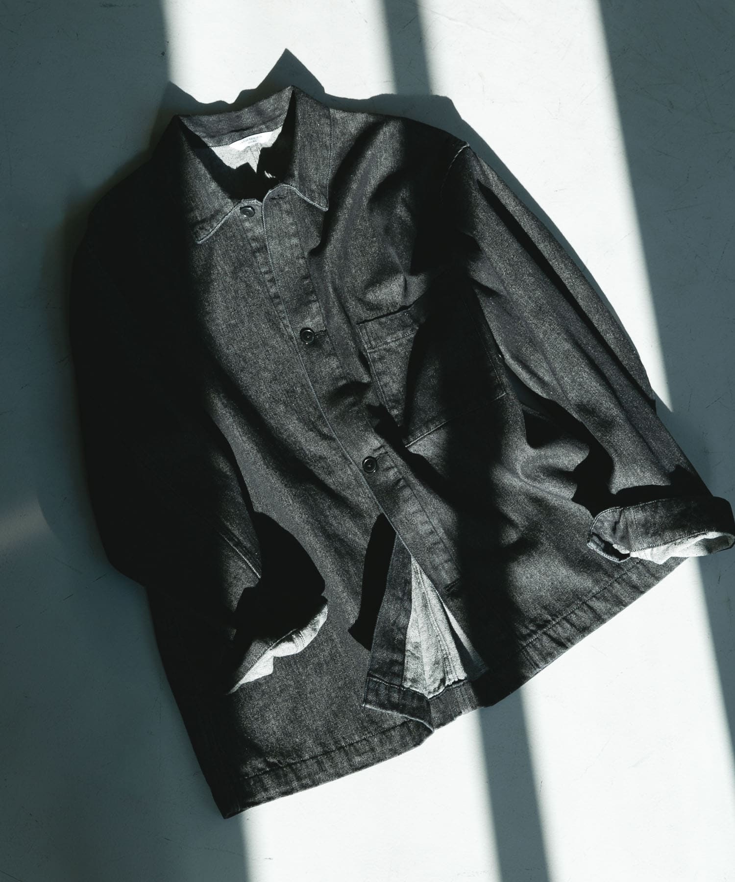 デニムシャツカバーオール BLACK M