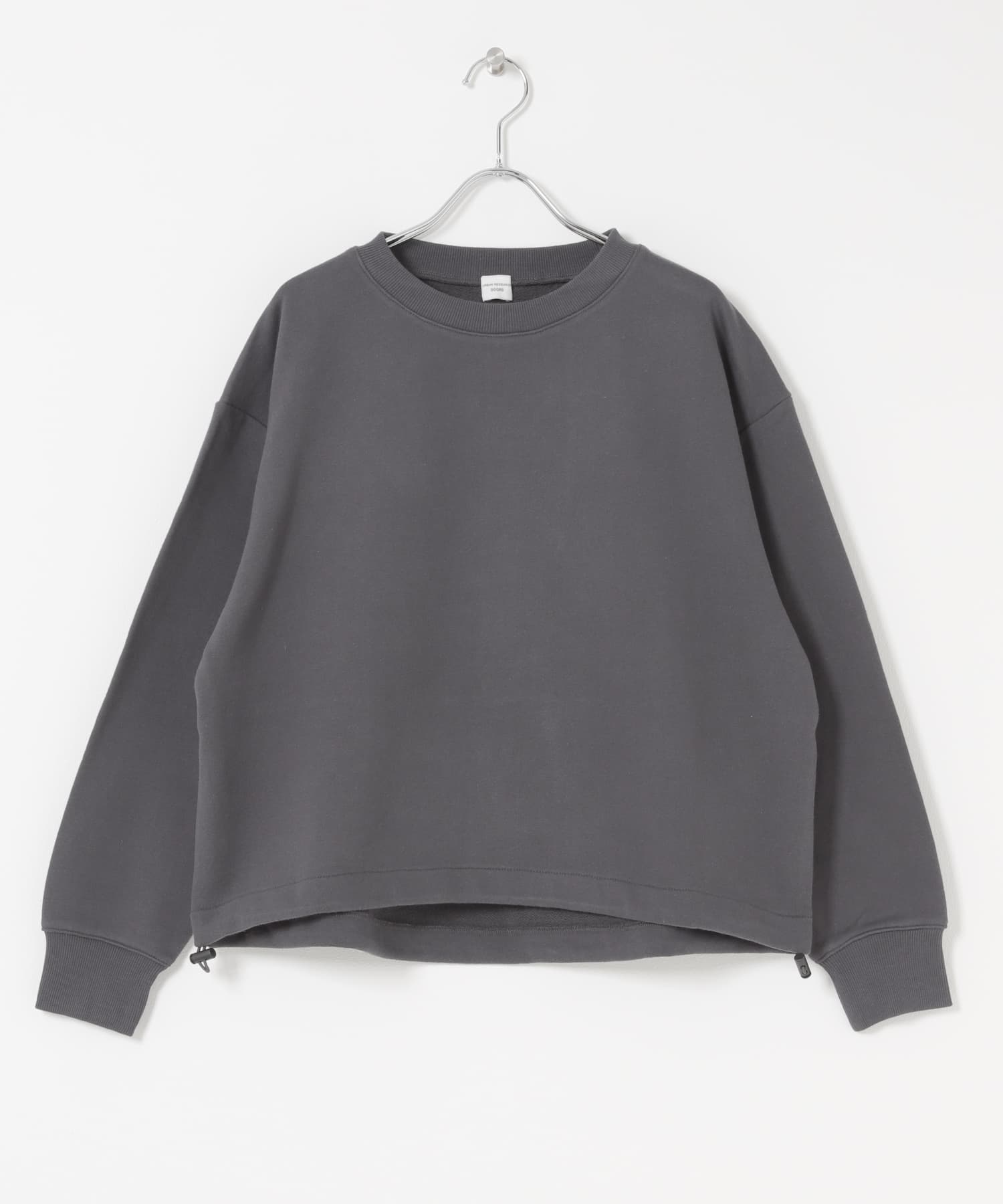 コットンスウェットヘムドロストプルオーバー CHARCOAL Free