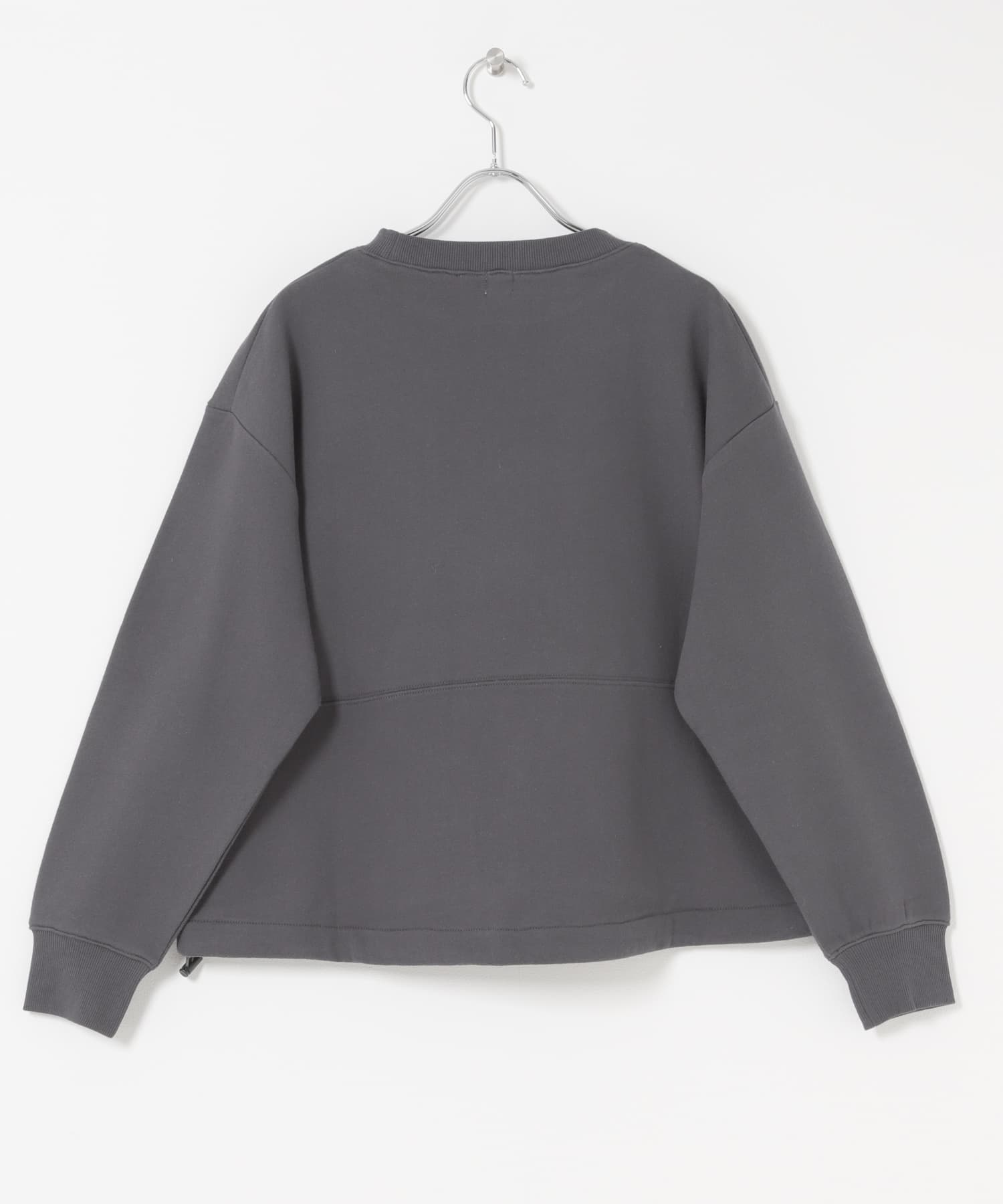 コットンスウェットヘムドロストプルオーバー CHARCOAL Free