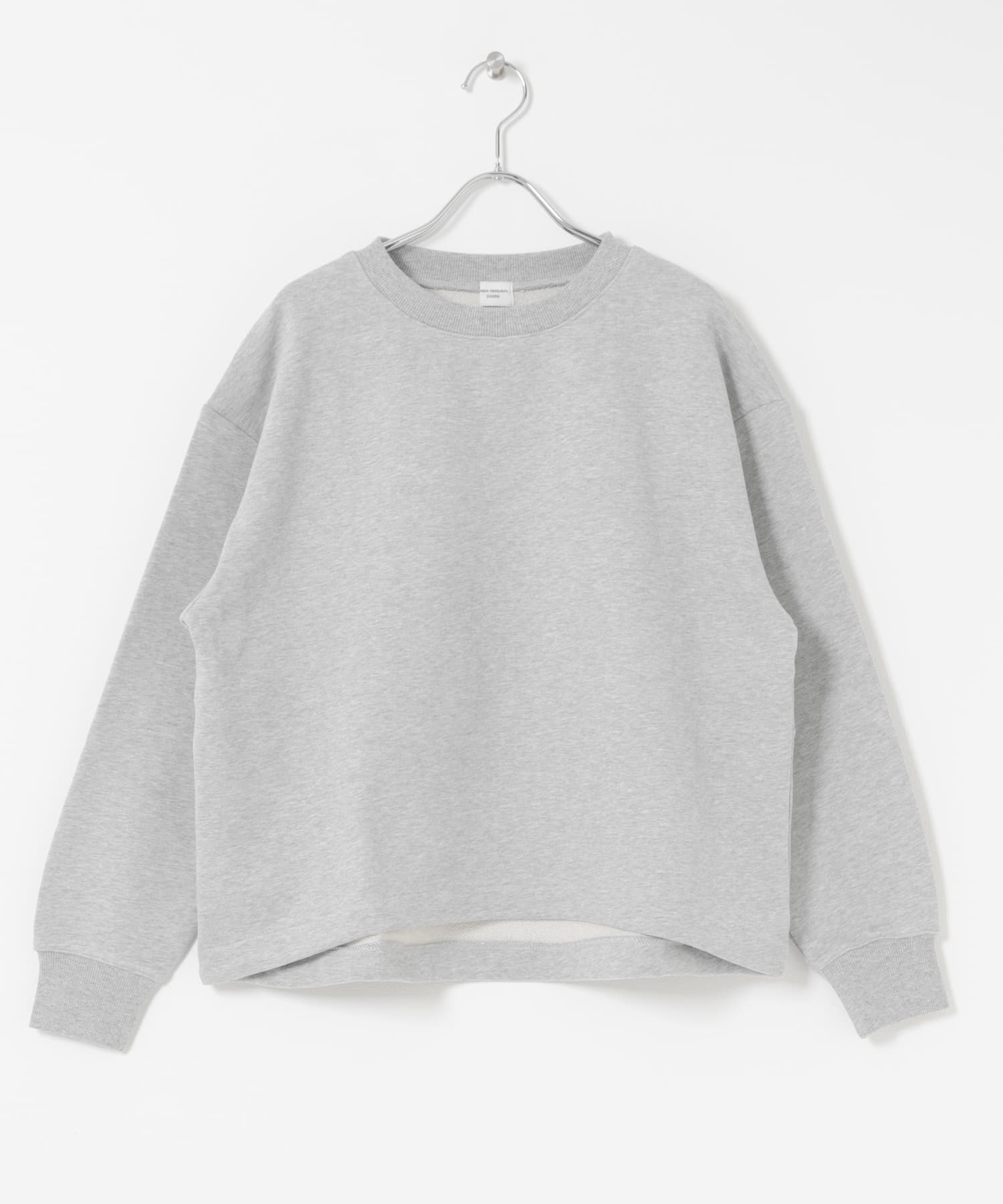 コットンスウェットヘムドロストプルオーバー TOPGRAY Free