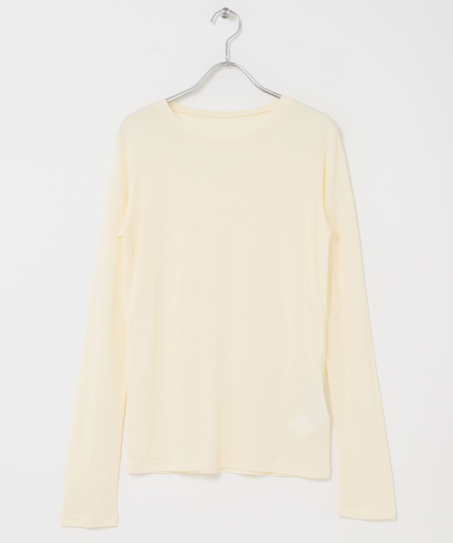 リネン混シアーロングスリーブTシャツ CREAM Free
