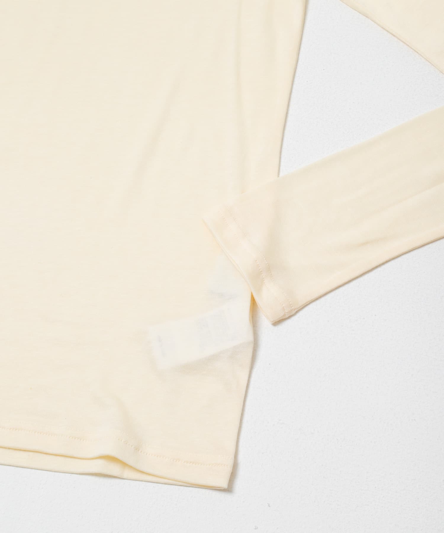 リネン混シアーロングスリーブTシャツ CREAM Free