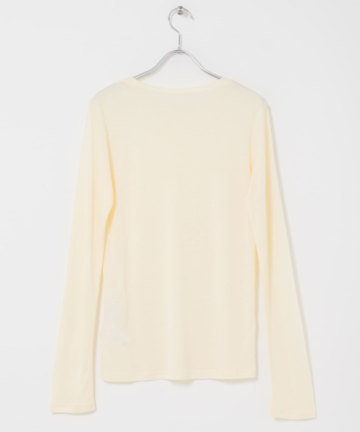 リネン混シアーロングスリーブTシャツ CREAM Free