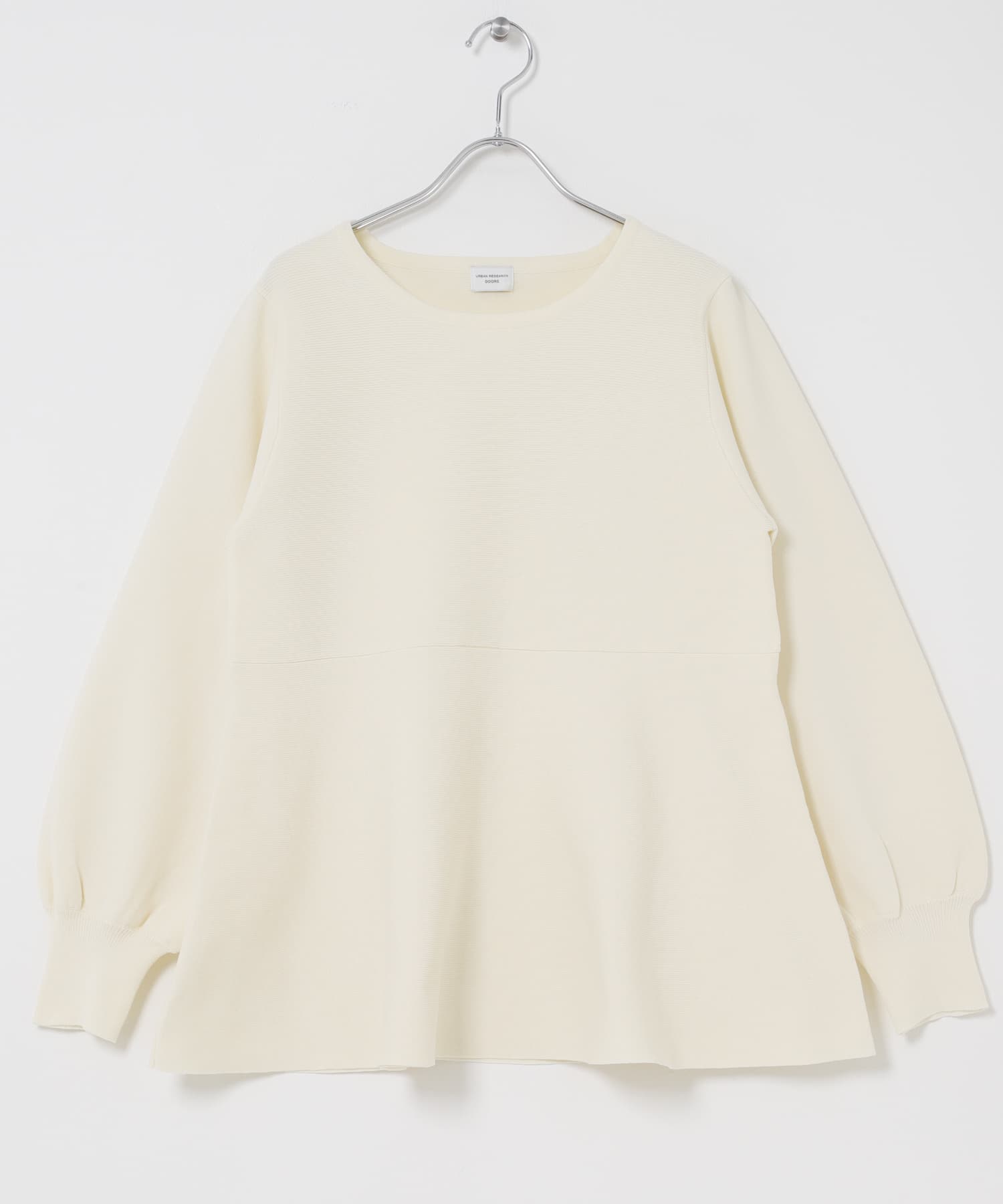 ペプラムKNIT OFF WHITE Free