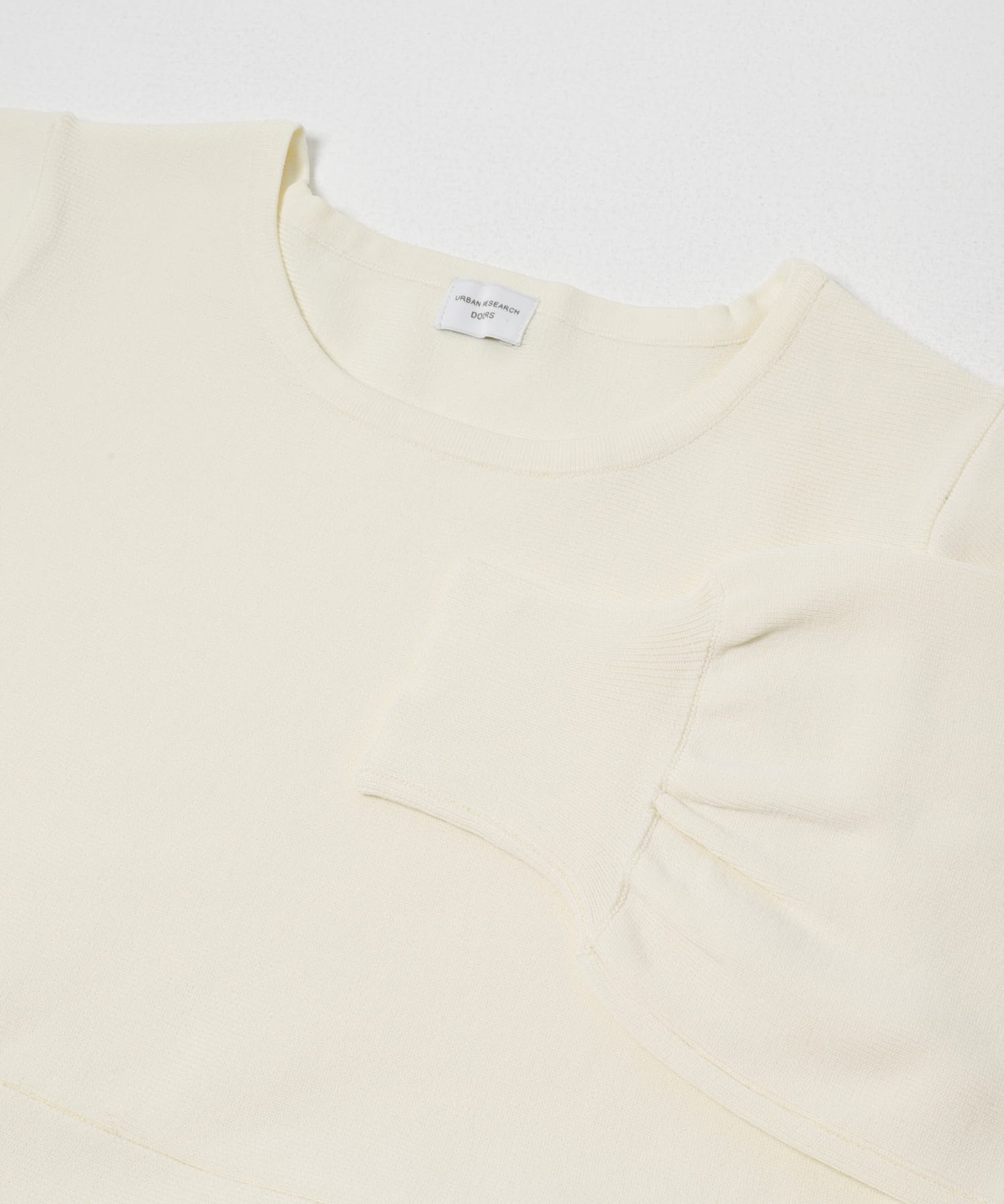 ペプラムKNIT OFF WHITE Free