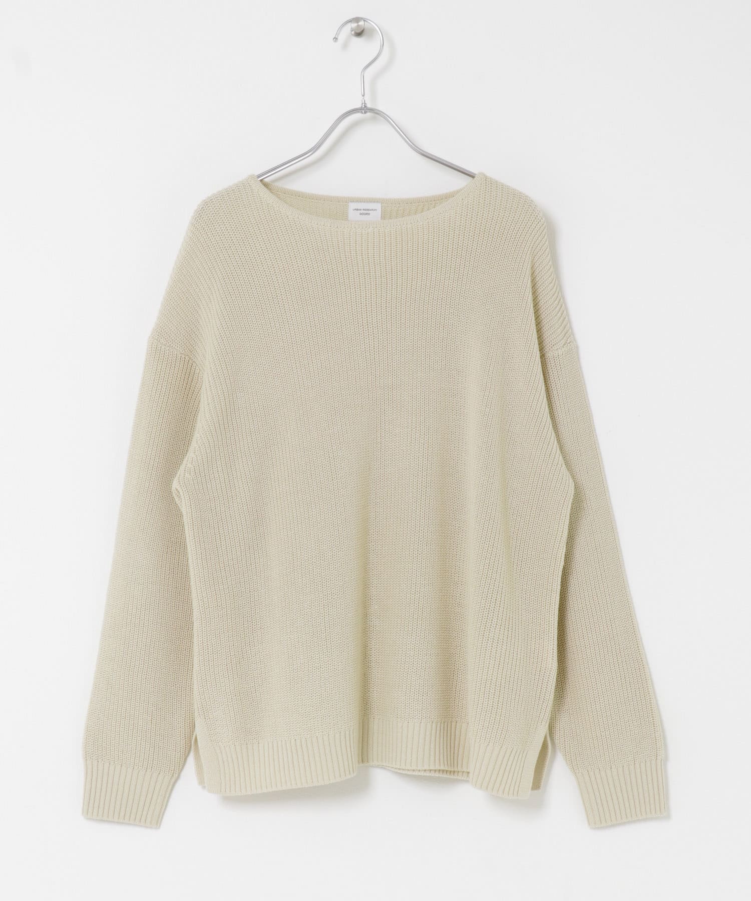 畦ボートネックKNIT BEIGE Free