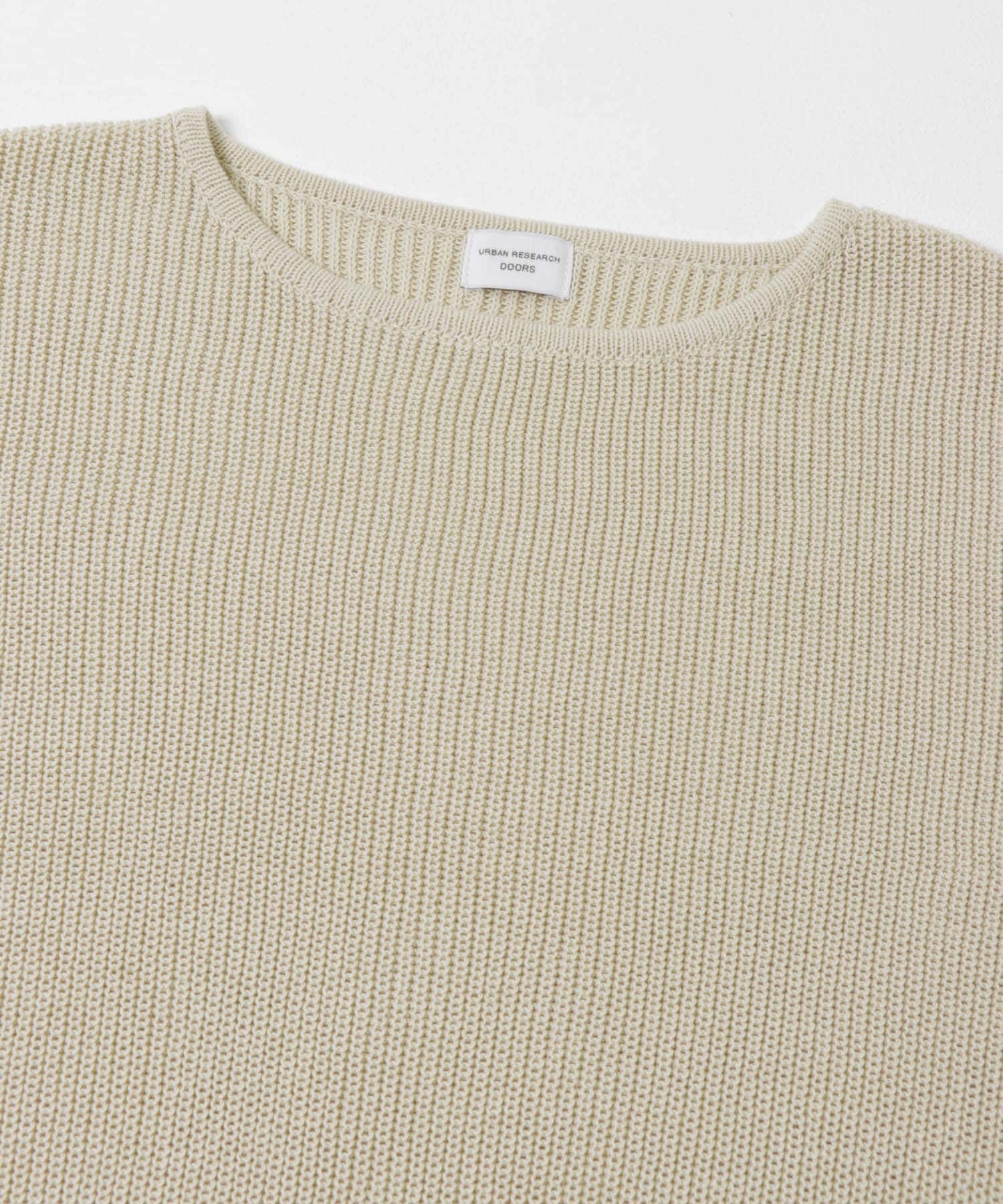 畦ボートネックKNIT BEIGE Free