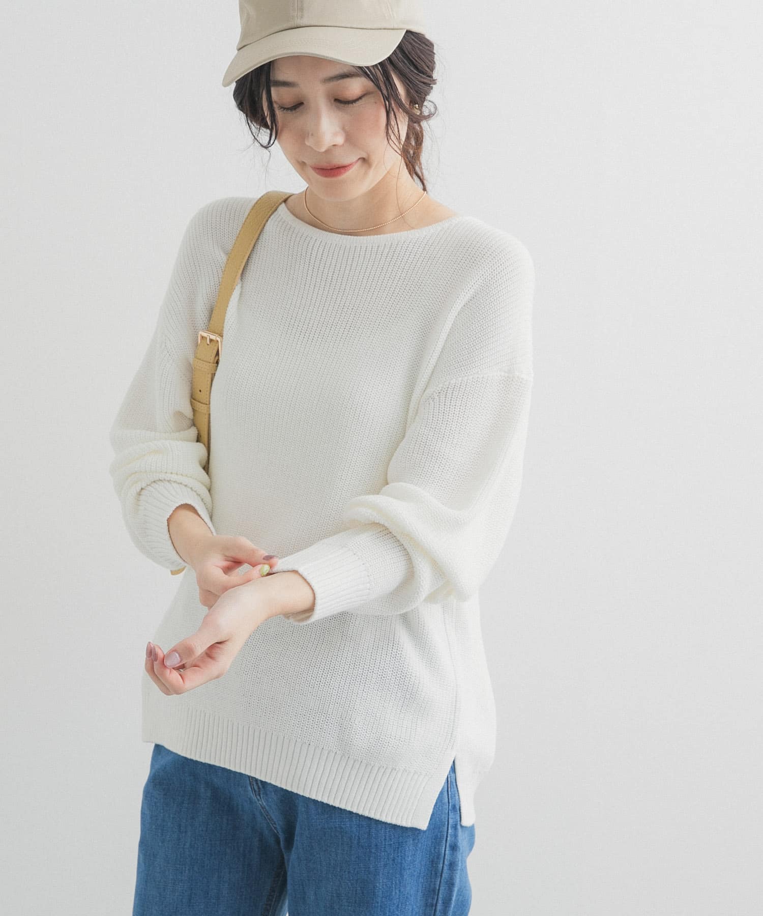 畦ボートネックKNIT