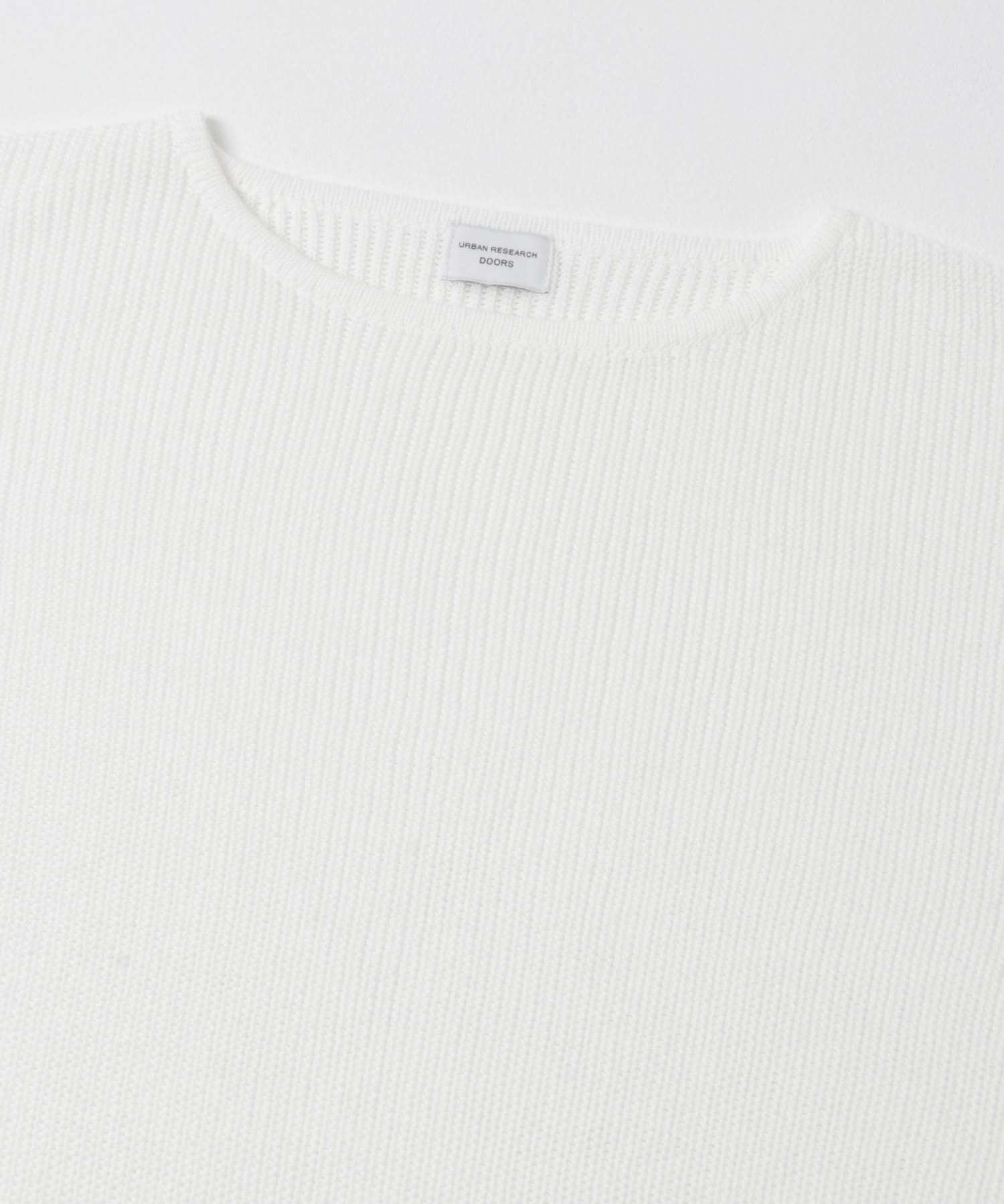 畦ボートネックKNIT OFF WHITE Free