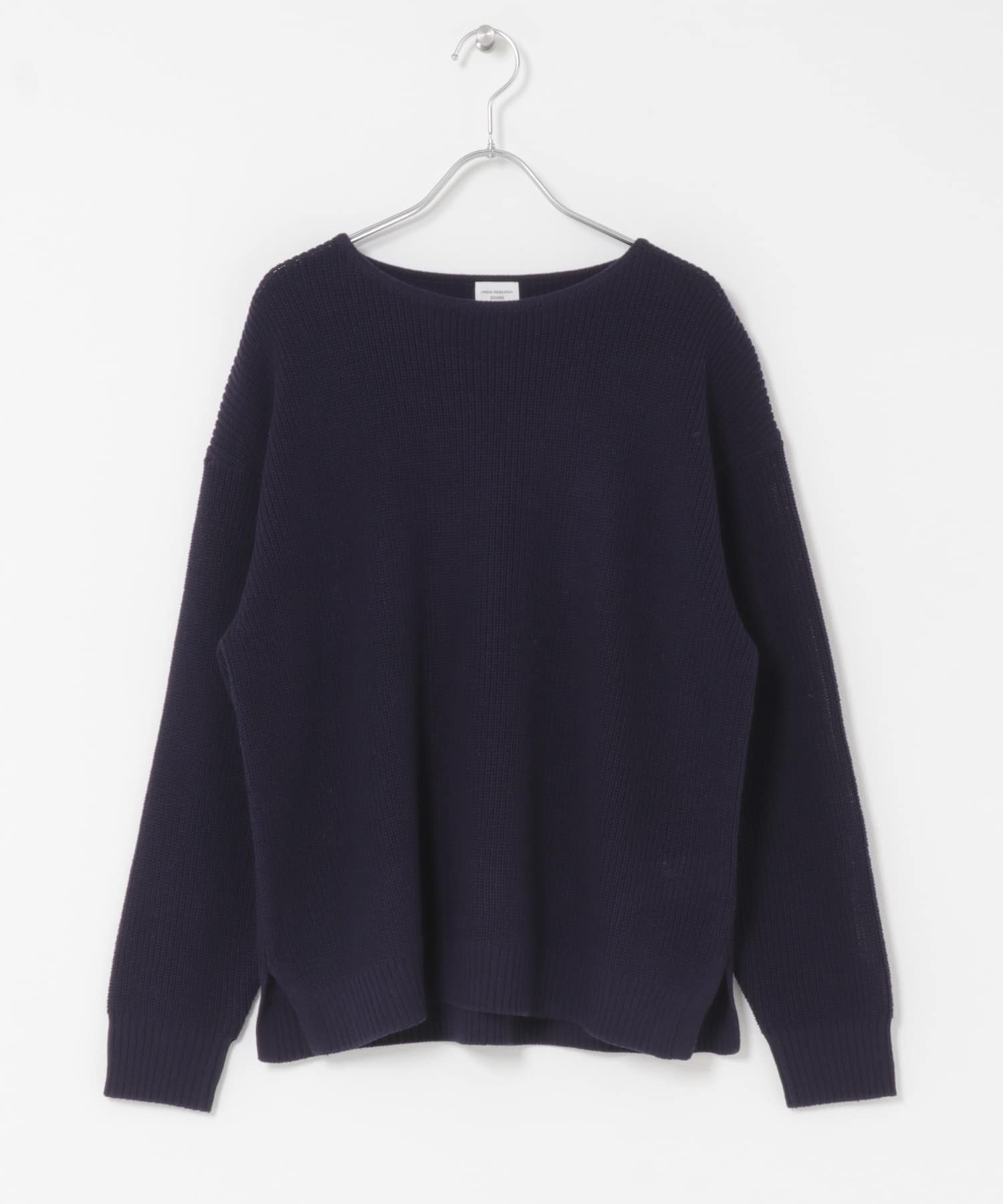 畦ボートネックKNIT NAVY Free