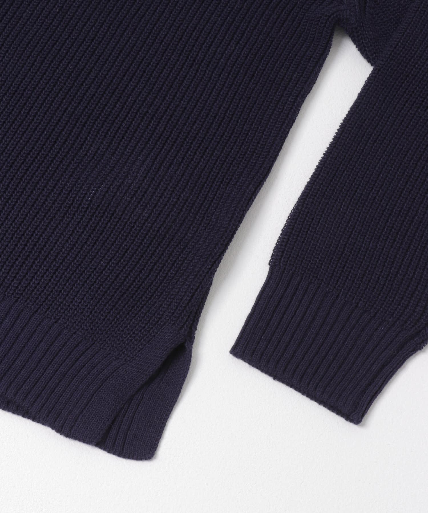 畦ボートネックKNIT NAVY Free