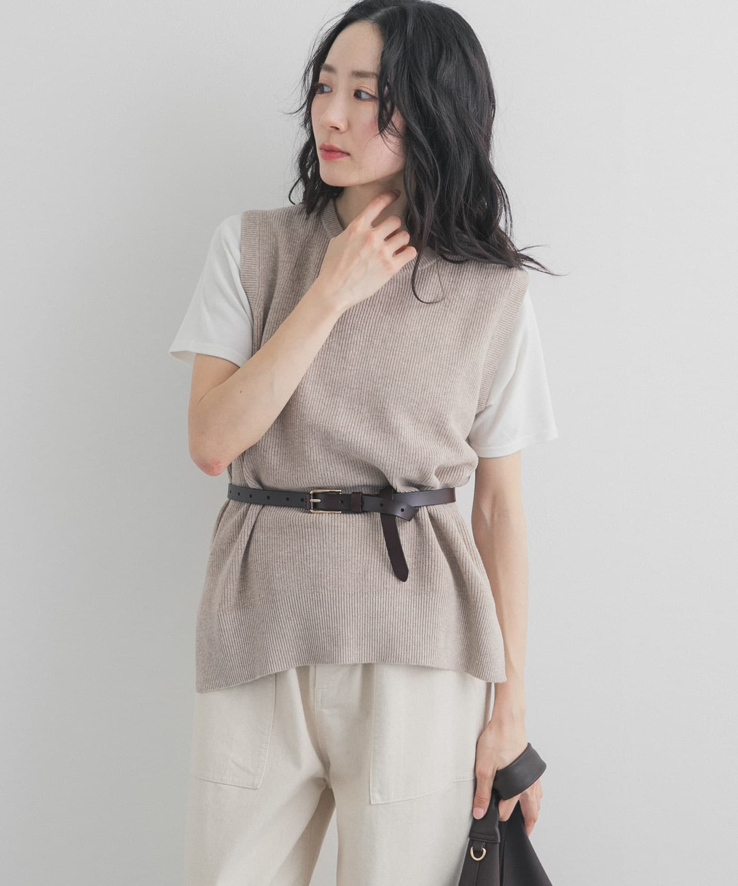 リネンコットンKNITベスト(Free BEIGE): トップス｜URBAN RESEARCH公式