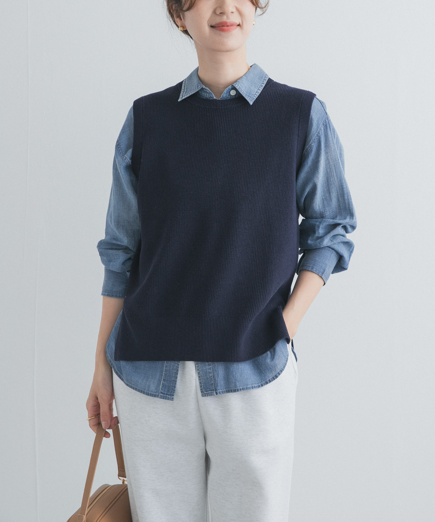 リネンコットンKNITベスト