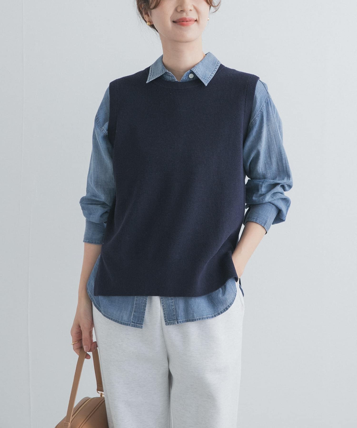 リネンコットンKNITベスト