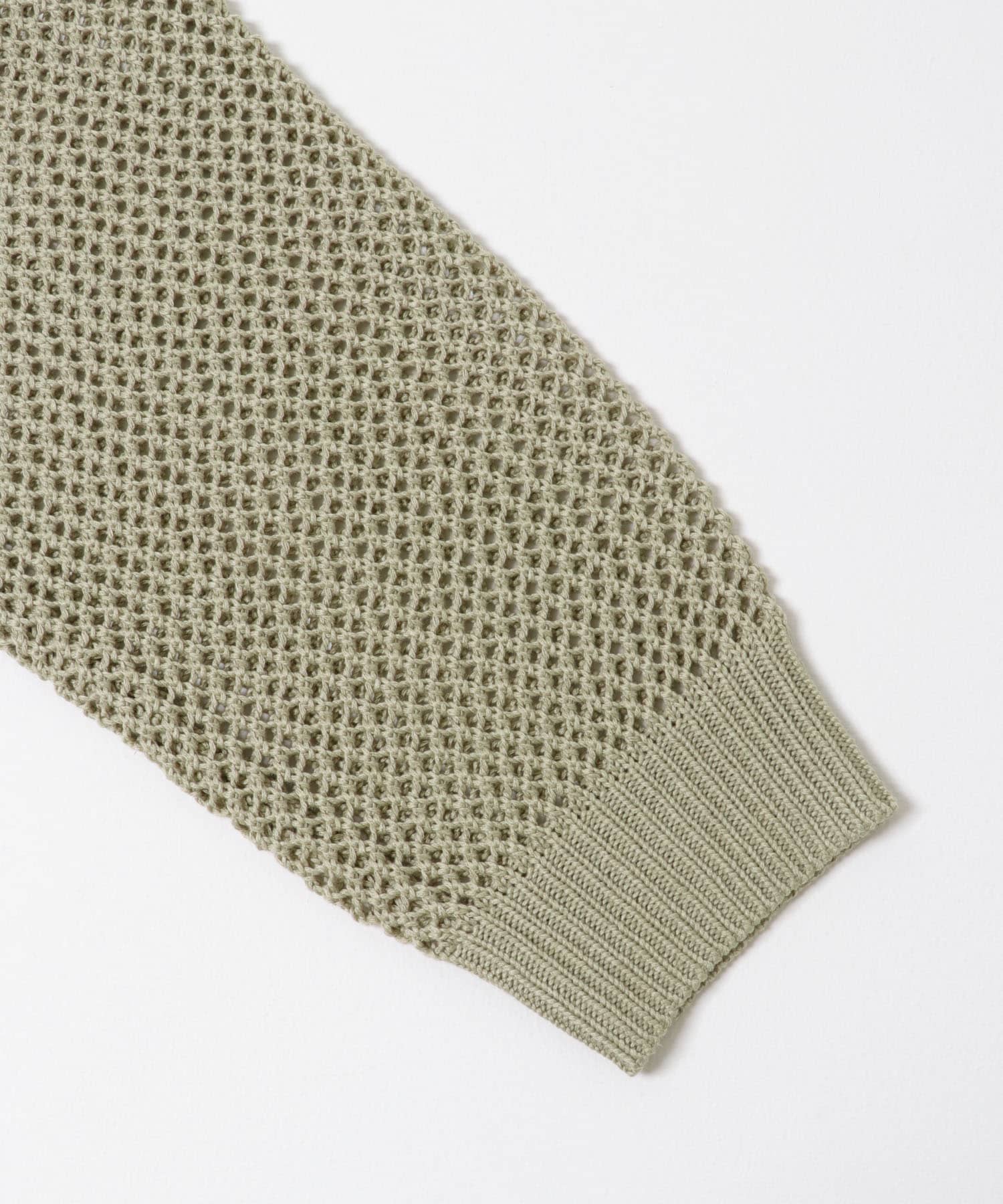 メッシュニットプルオーバー L.KHAKI Free
