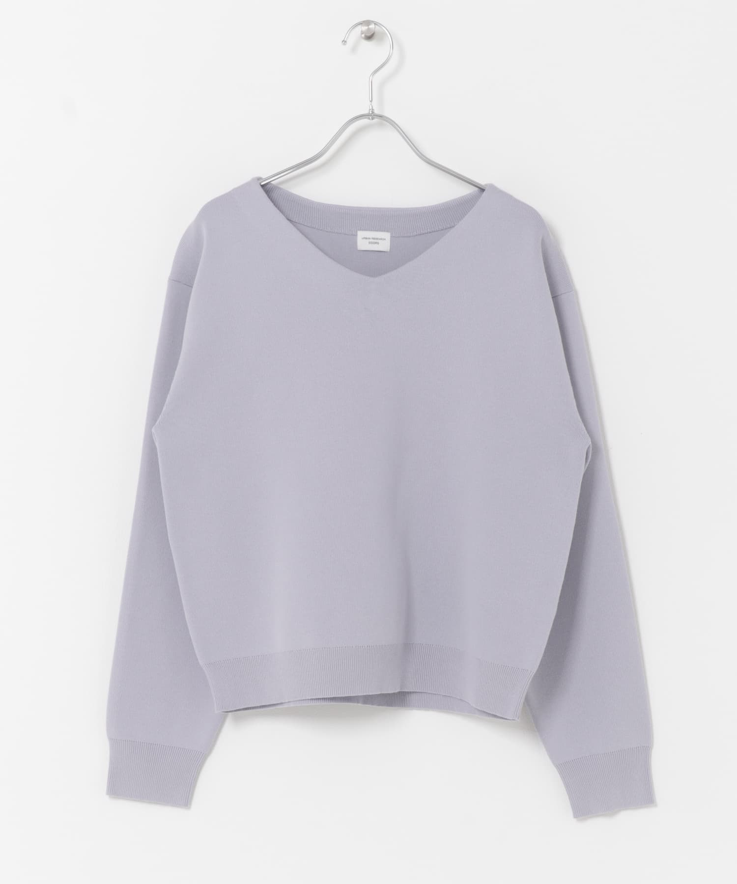 『UR TECH Renew Knit』Vネックプルオーバー LAVENDER Free