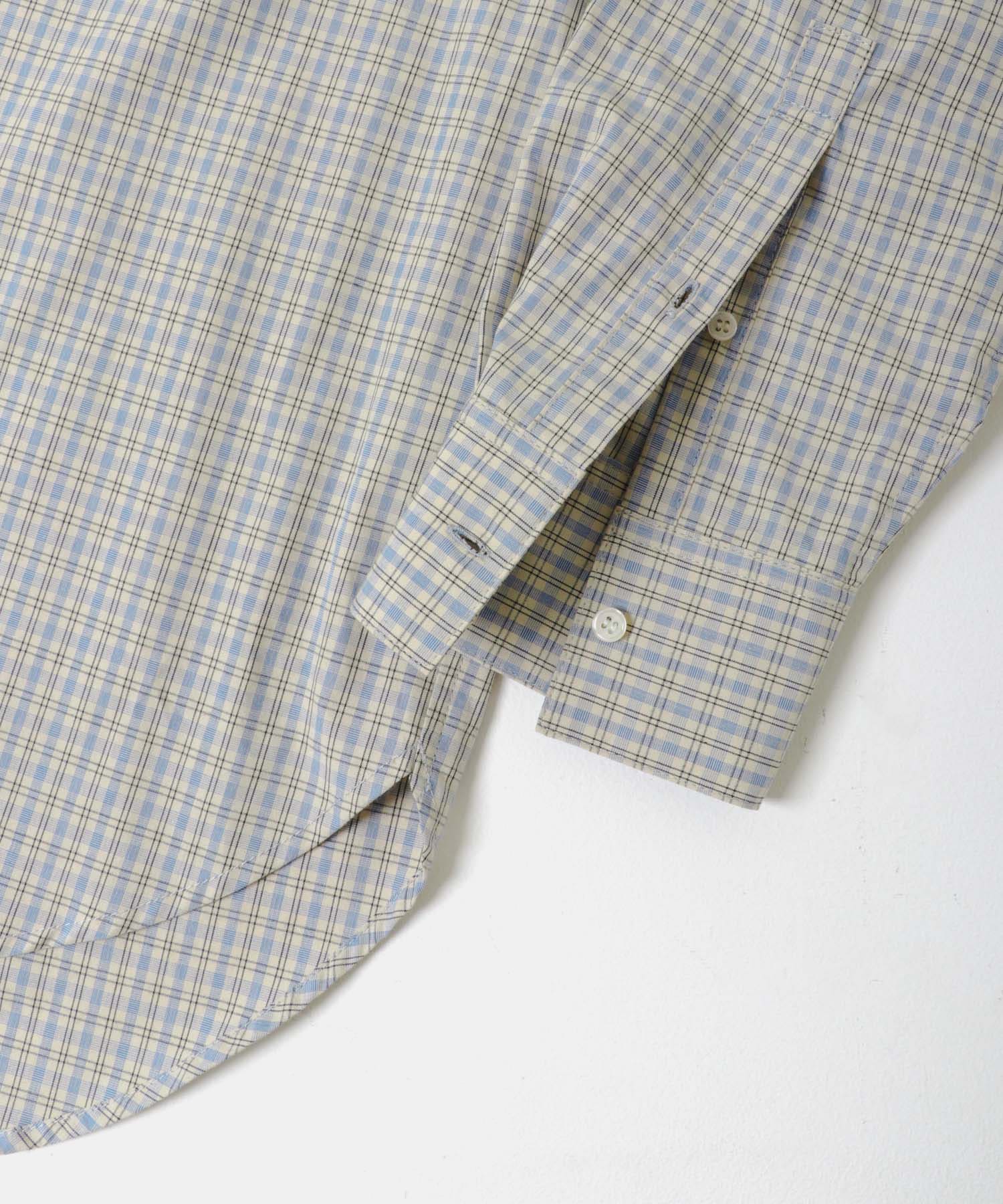 刺繍チェックシャツ SAX Free