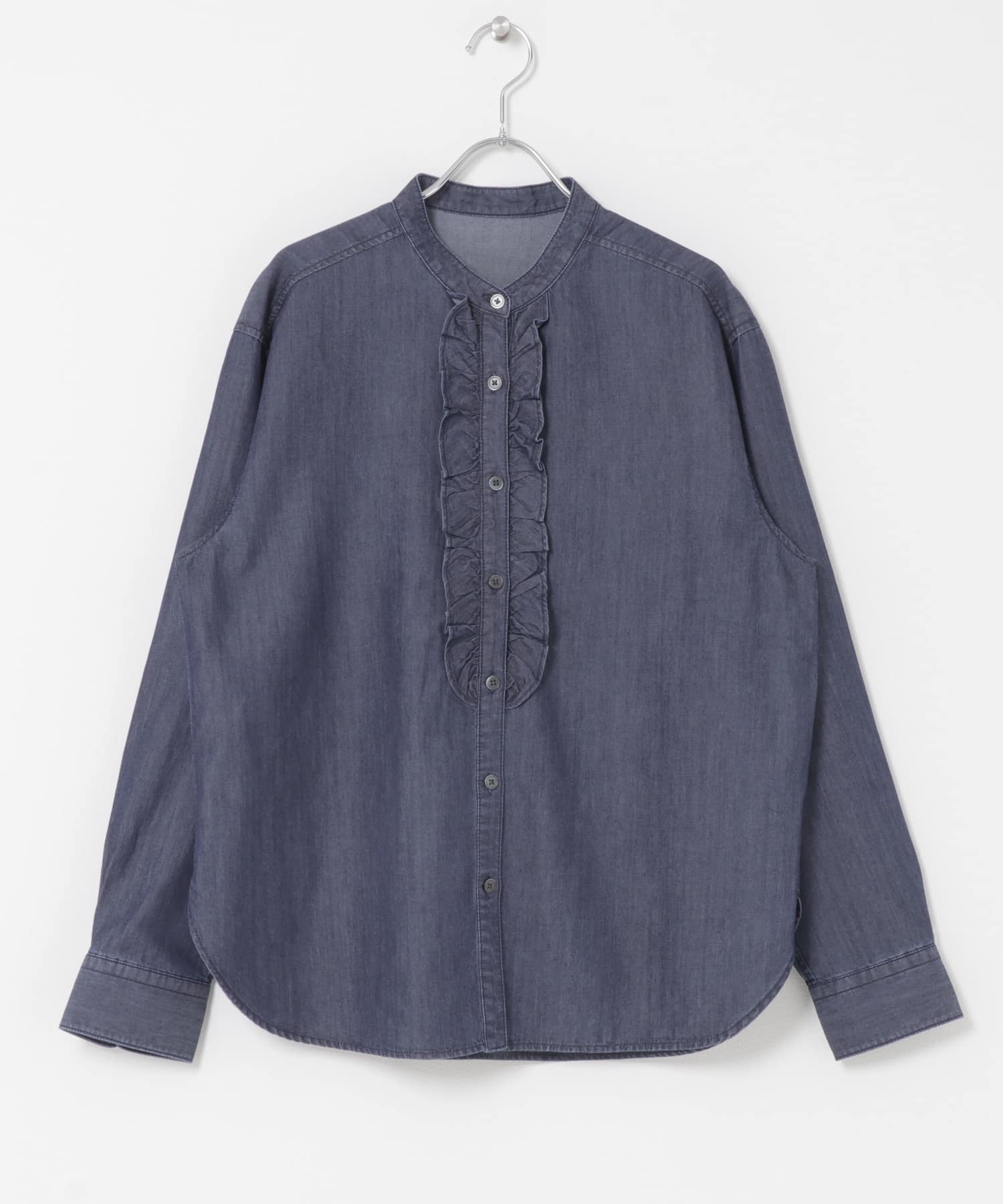 フロントフリルシャツ INDIGO Free