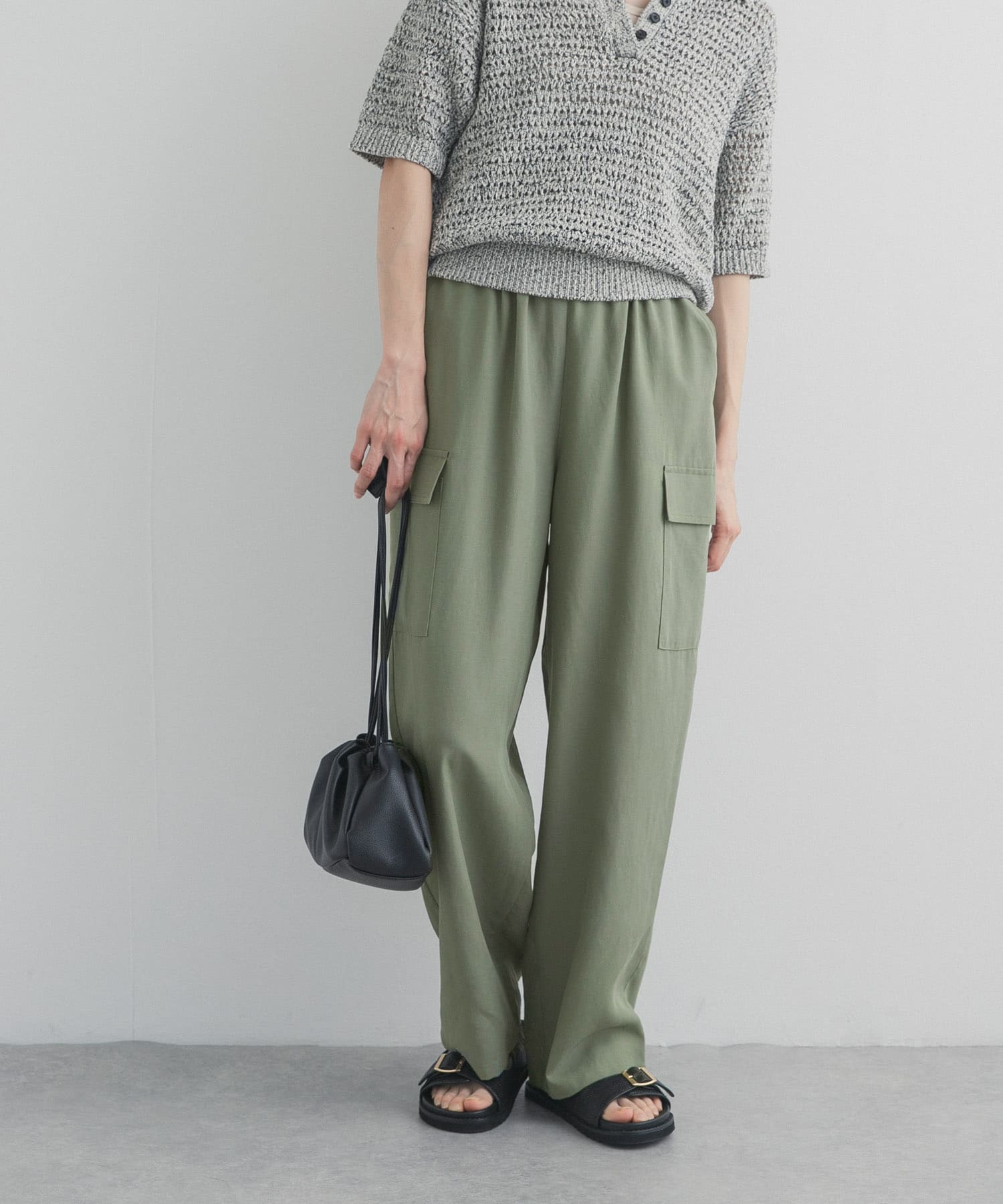 トロミカーゴイージーパンツ