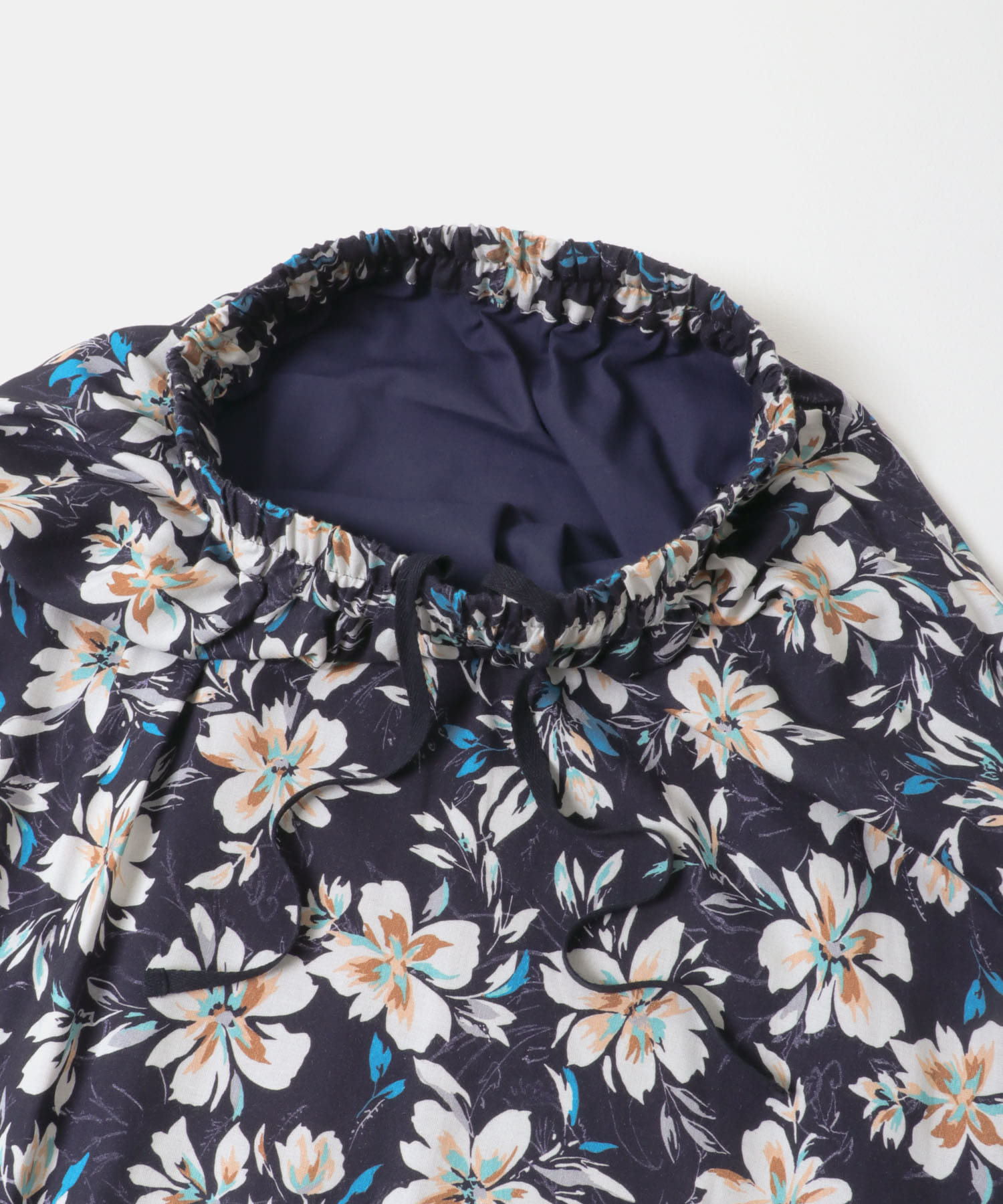 レーヨンフラワープリントスカート NAVY Free