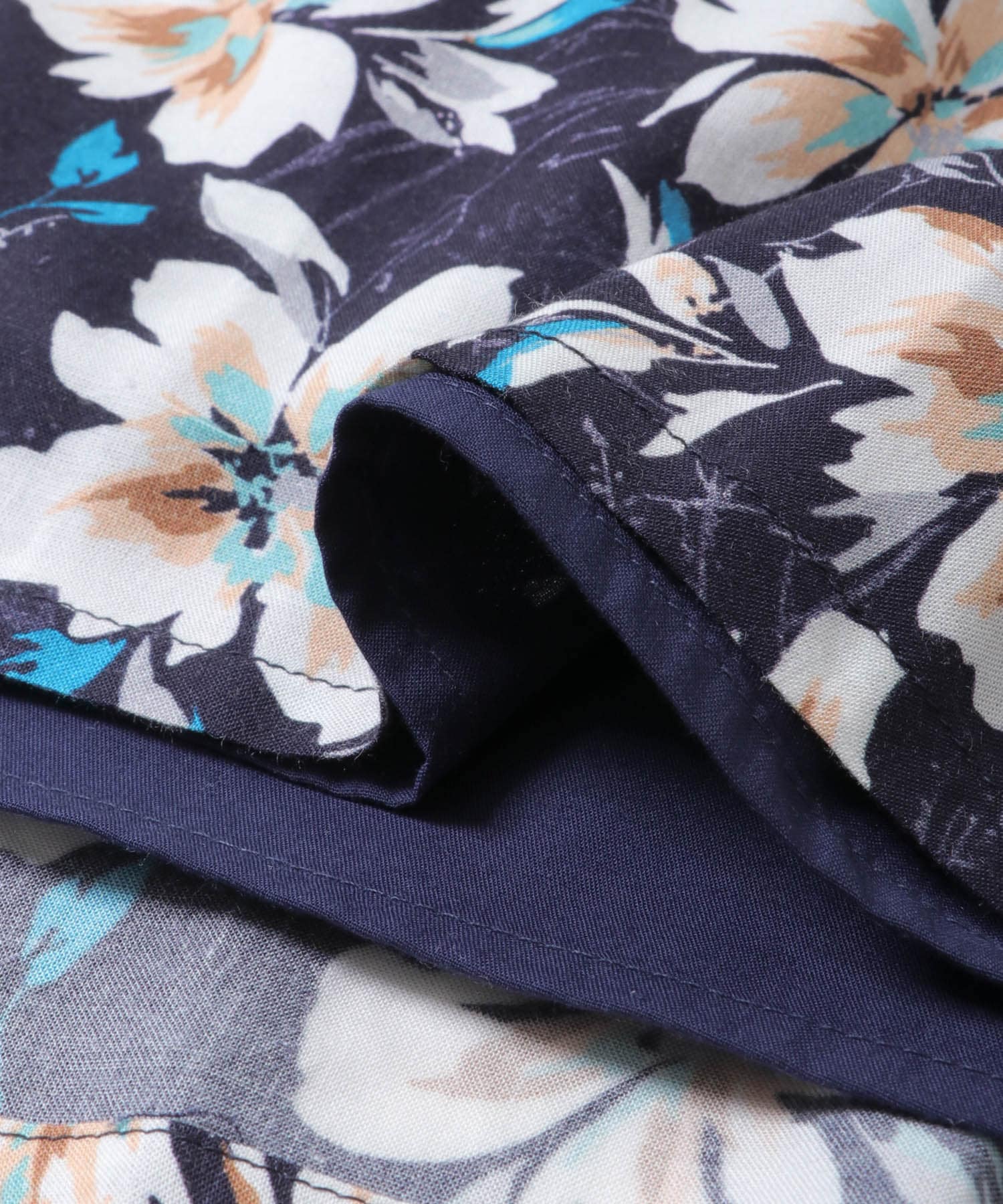 レーヨンフラワープリントスカート NAVY Free