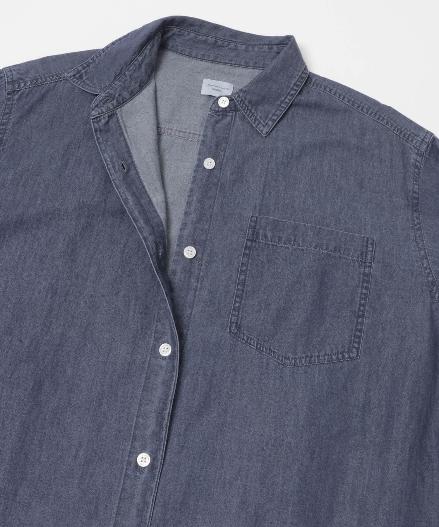 ライトコットンデニムシャツワンピース INDIGO Free